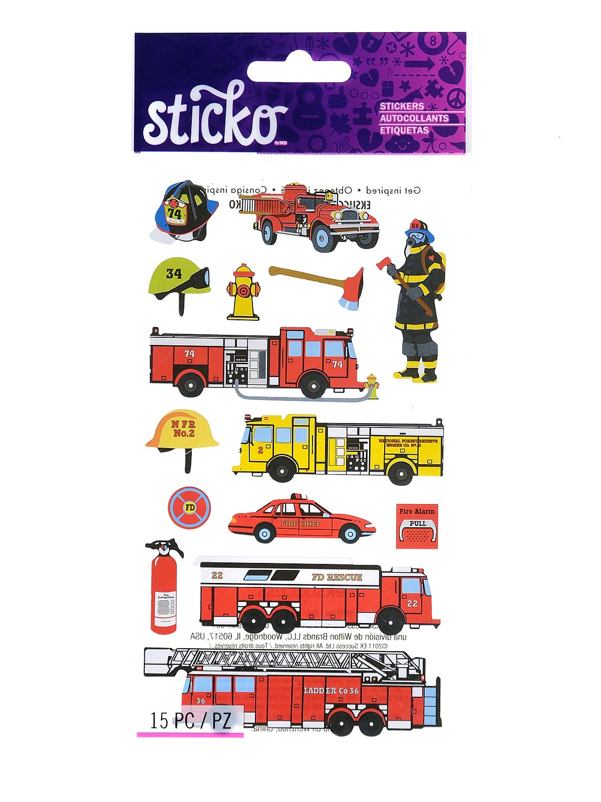 Classic Stickers fire department 23 pieces