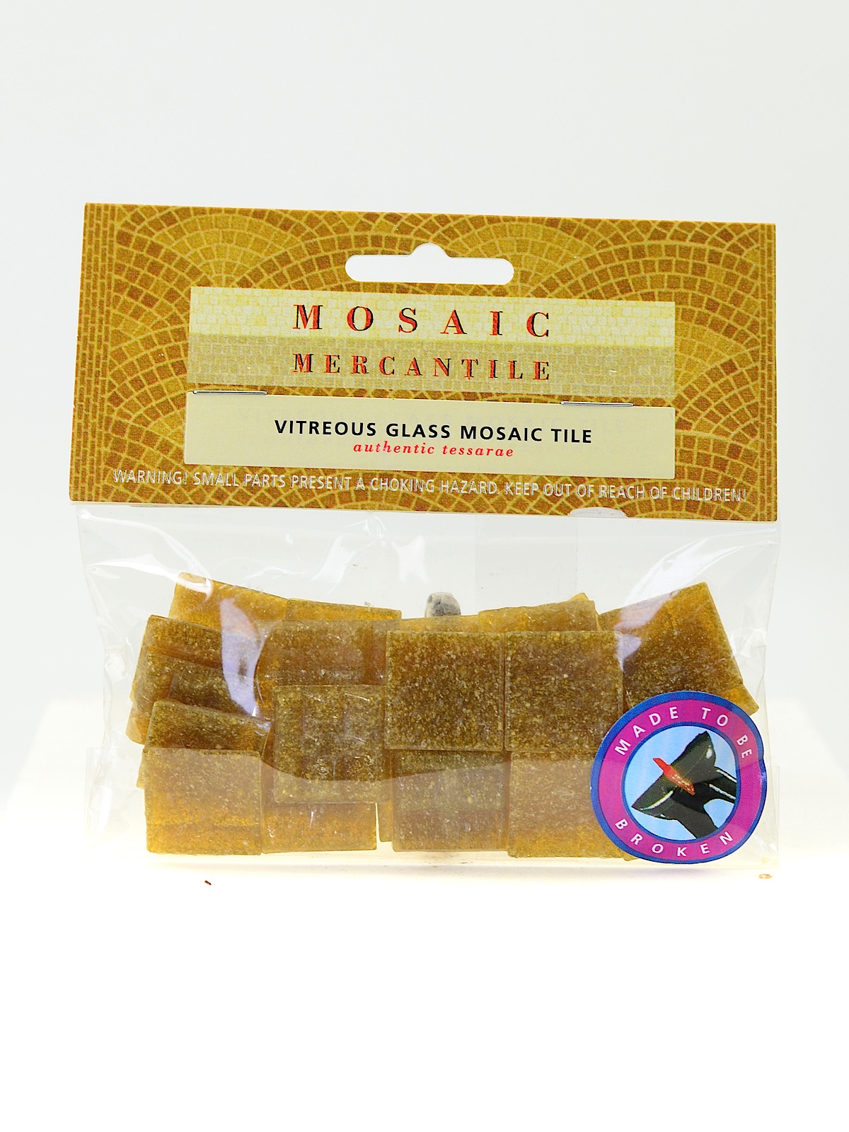 Solid Color Vitreous Glass Mosaic Tile Tobacco 3 4 In. Pack Of 24