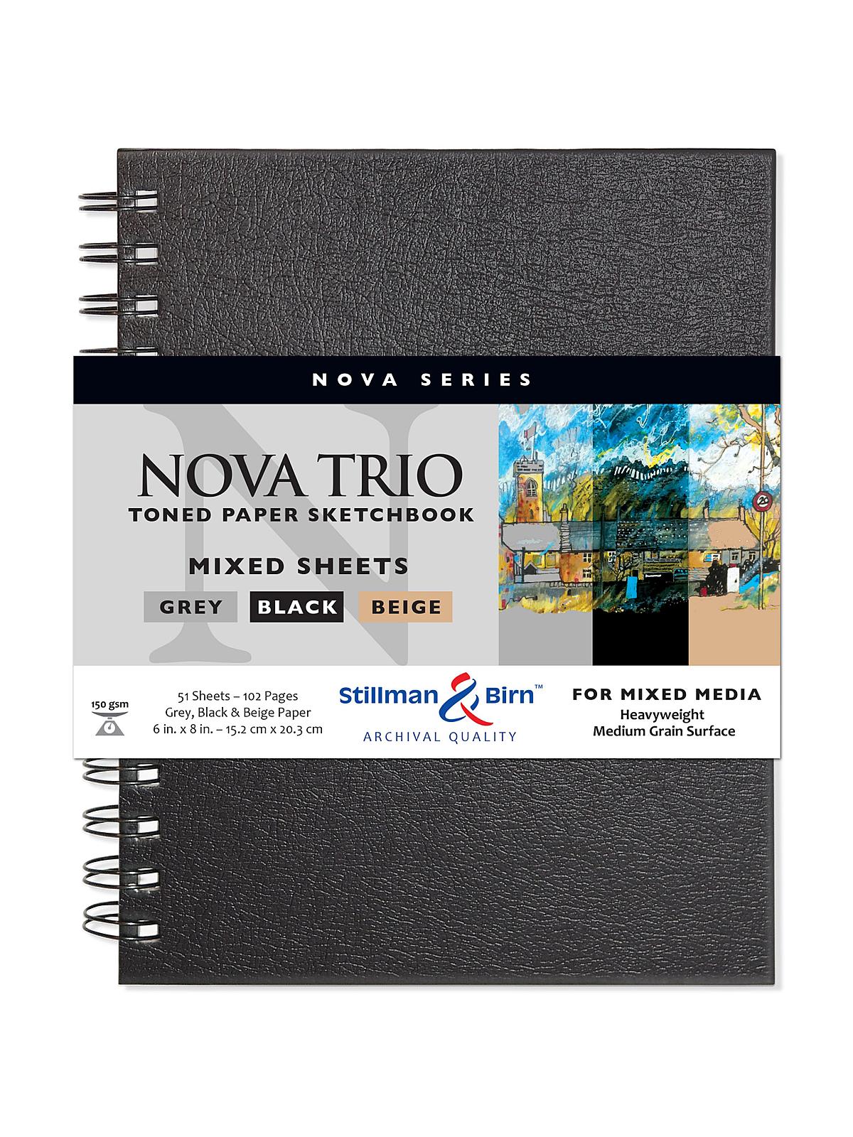 Nova Series Nova Trio Sketchbook wire bound portrait 6 in. x 8 in.