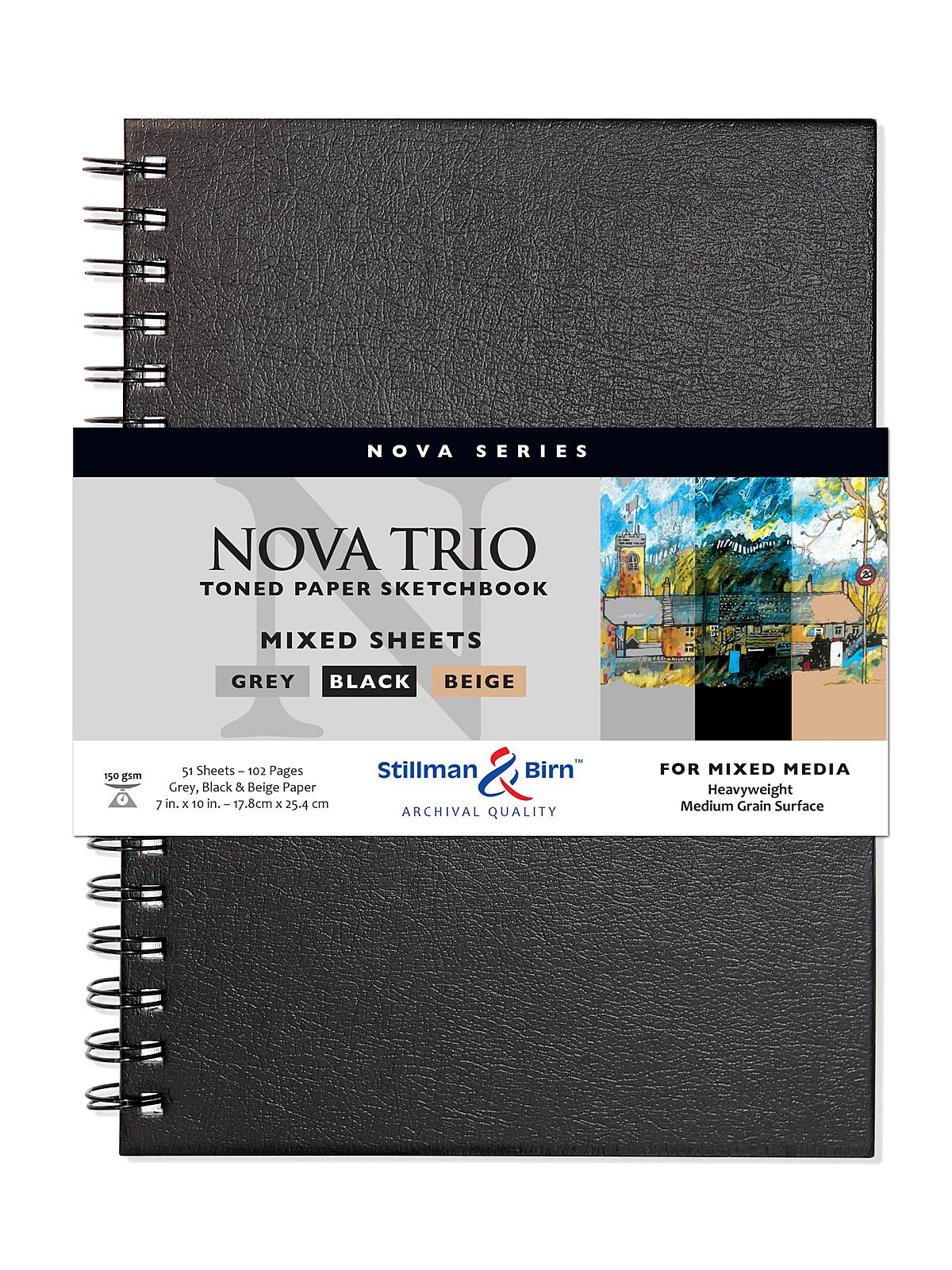 Nova Series Nova Trio Sketchbook Wire Bound Portrait 7 In. X 10 In.