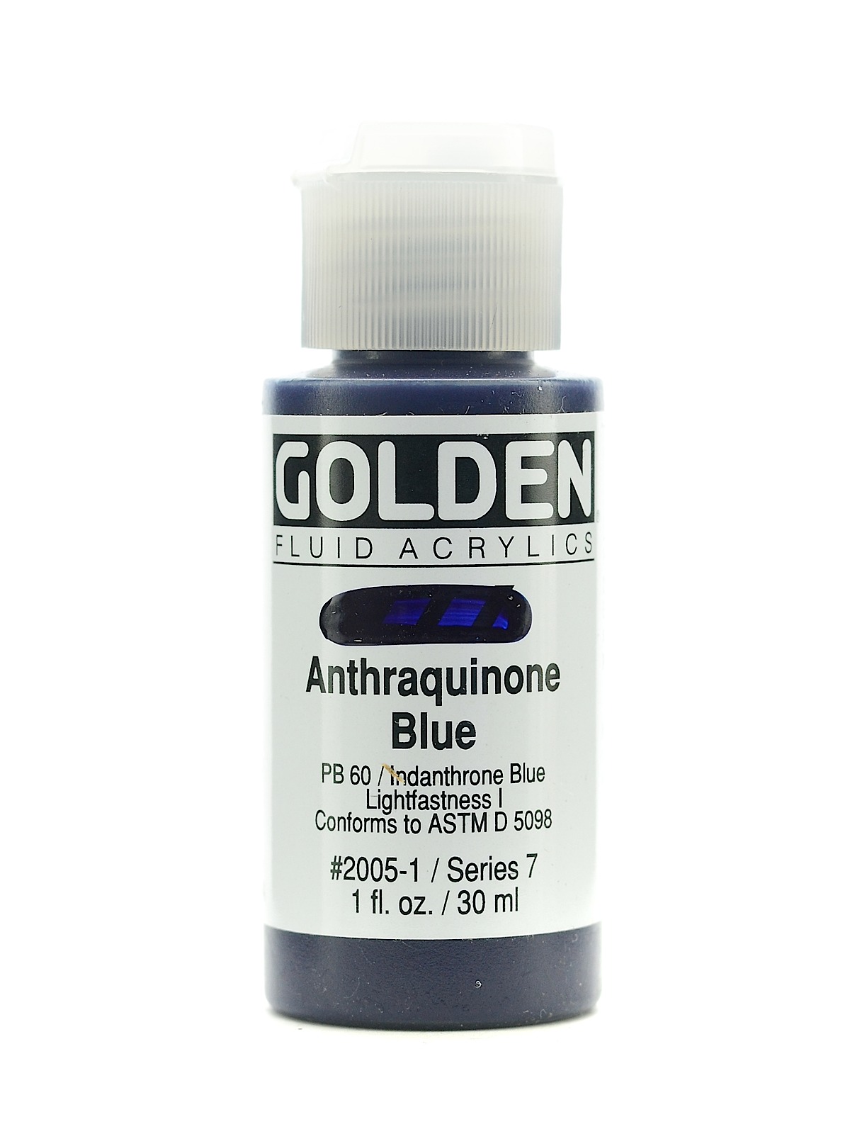 Fluid Acrylics anthraquinone blue 1 oz.