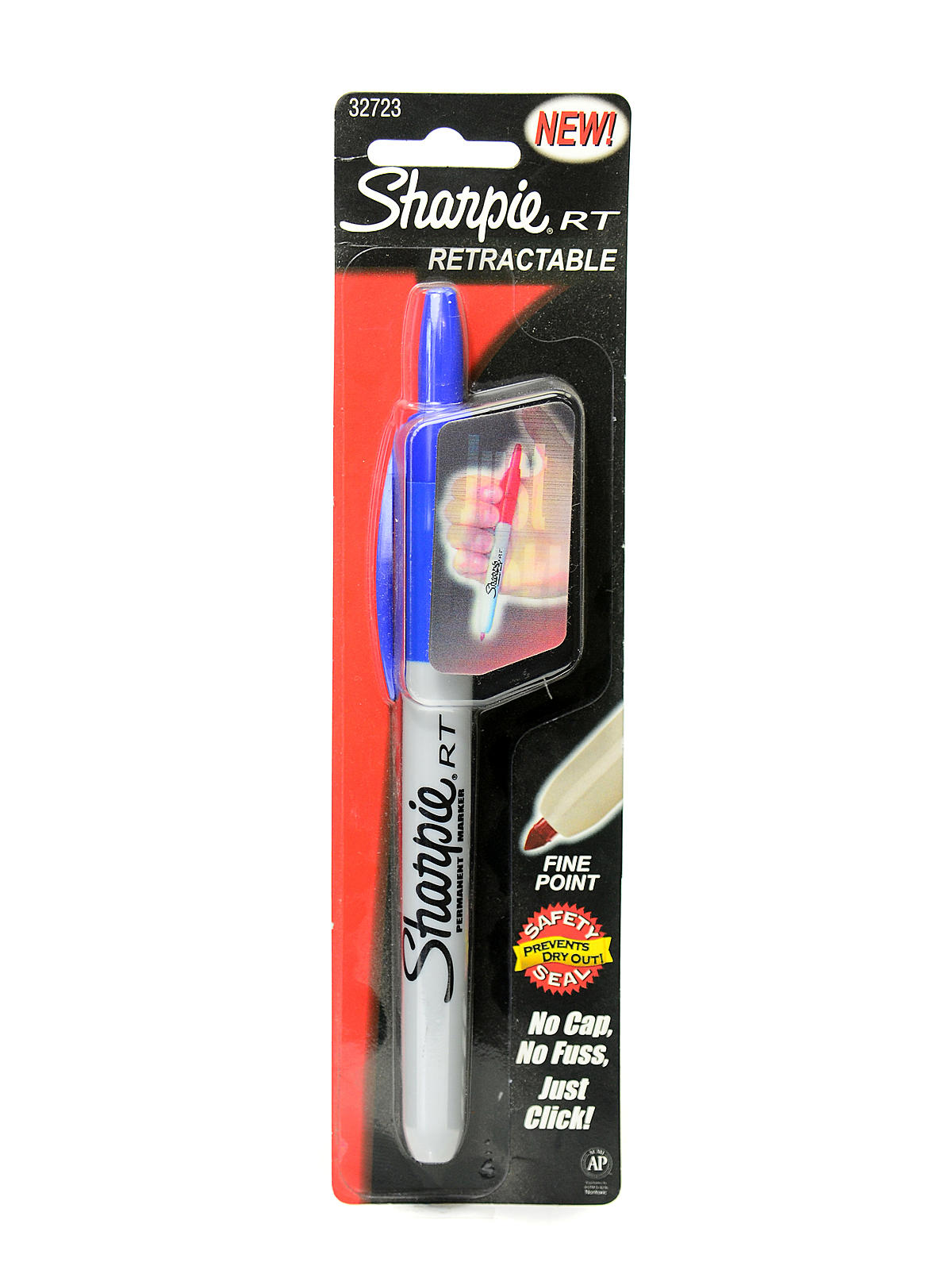 Retractable Markers blue fine tip carded