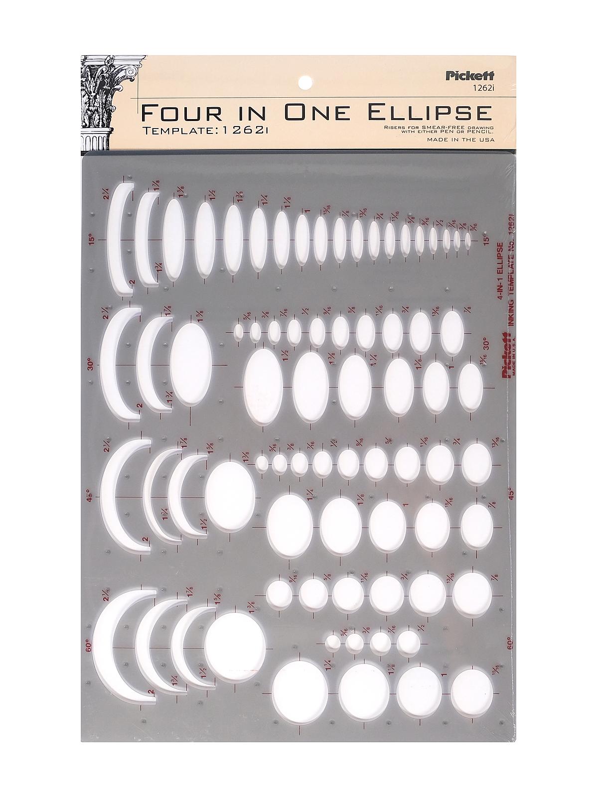 Ellipses Drafting Templates four-in-one ellipse each
