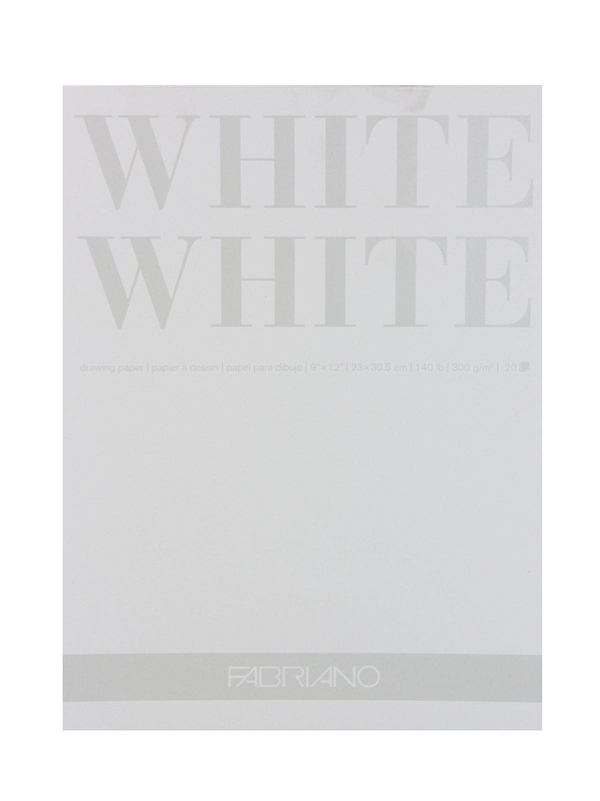 WHITE WHITE Pads 9 in. x 12 in. 300 gsm 20 pages
