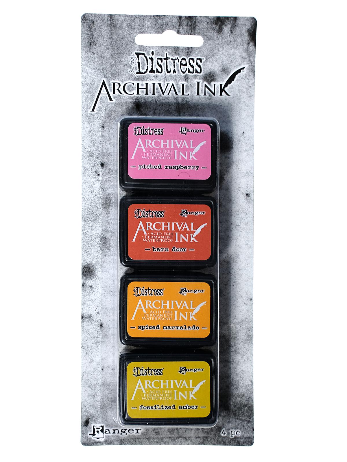 Tim Holtz Distress Archival Mini Ink Kits #1 Pack Of 4