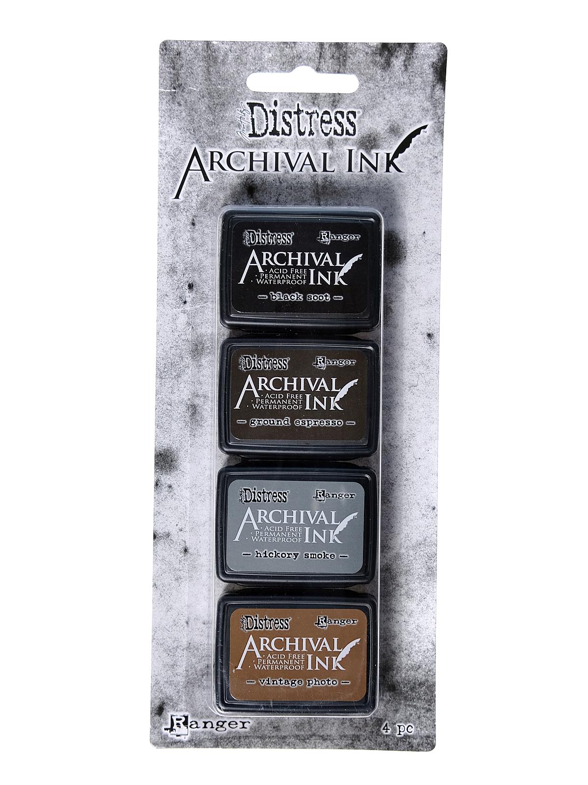 Tim Holtz Distress Archival Mini Ink Kits #3 Pack Of 4