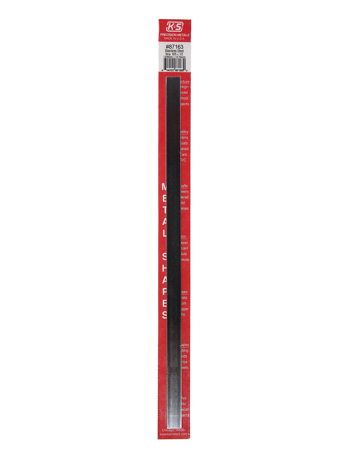 Metal Strips stainless steel .025 in. x 1 2 in. 12 in.