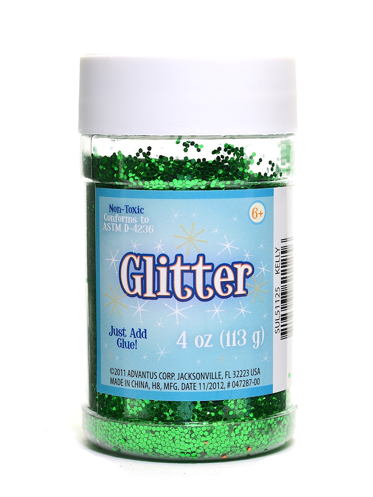 Glitter Kelly 4 oz. shaker bottle