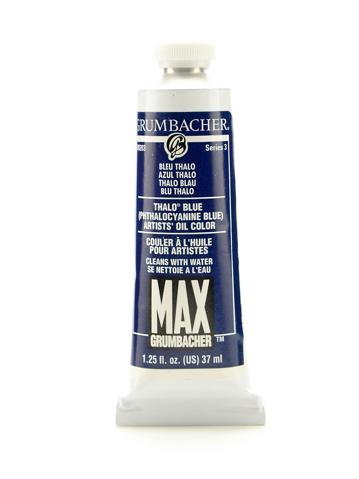 Max Water Miscible Oil Colors thalo blue 1.25 oz.