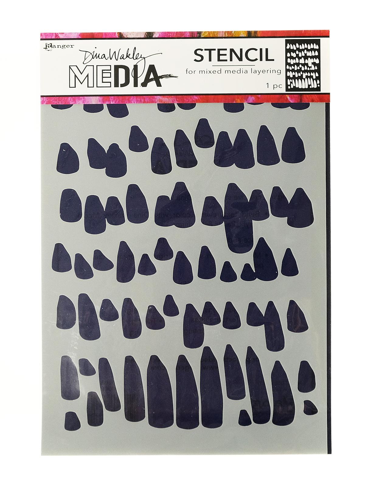 Dina Wakley Media Stencils 6 in. x 9 in. petals