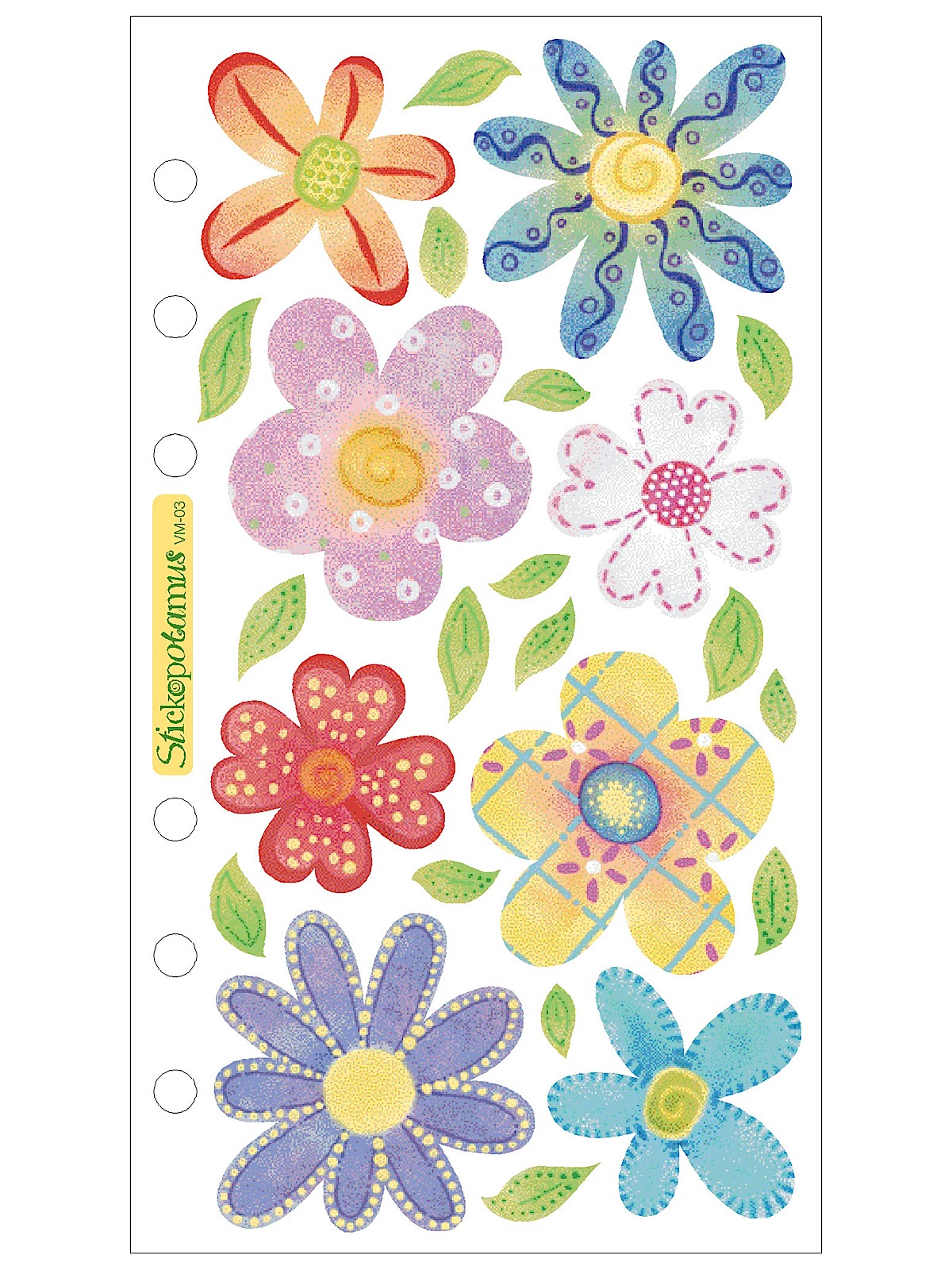 Classic Stickers Pastel Flowers 24 Pieces
