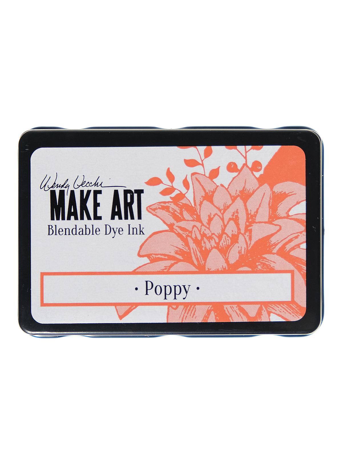 Wendy Vecchi MAKE ART Blendable Dye Inks poppy 2 1 4 in. x 3 1 4 in. pad