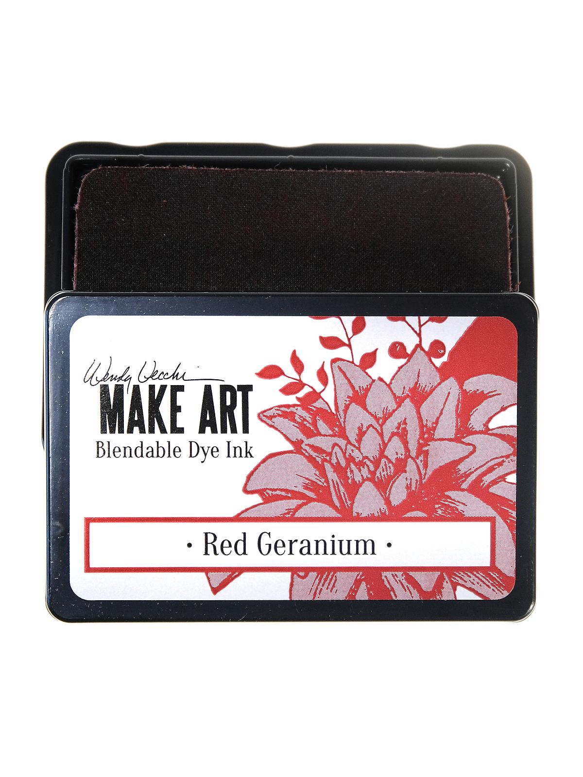 Wendy Vecchi MAKE ART Blendable Dye Inks red geranium 2 1 4 in. x 3 1 4 in. pad