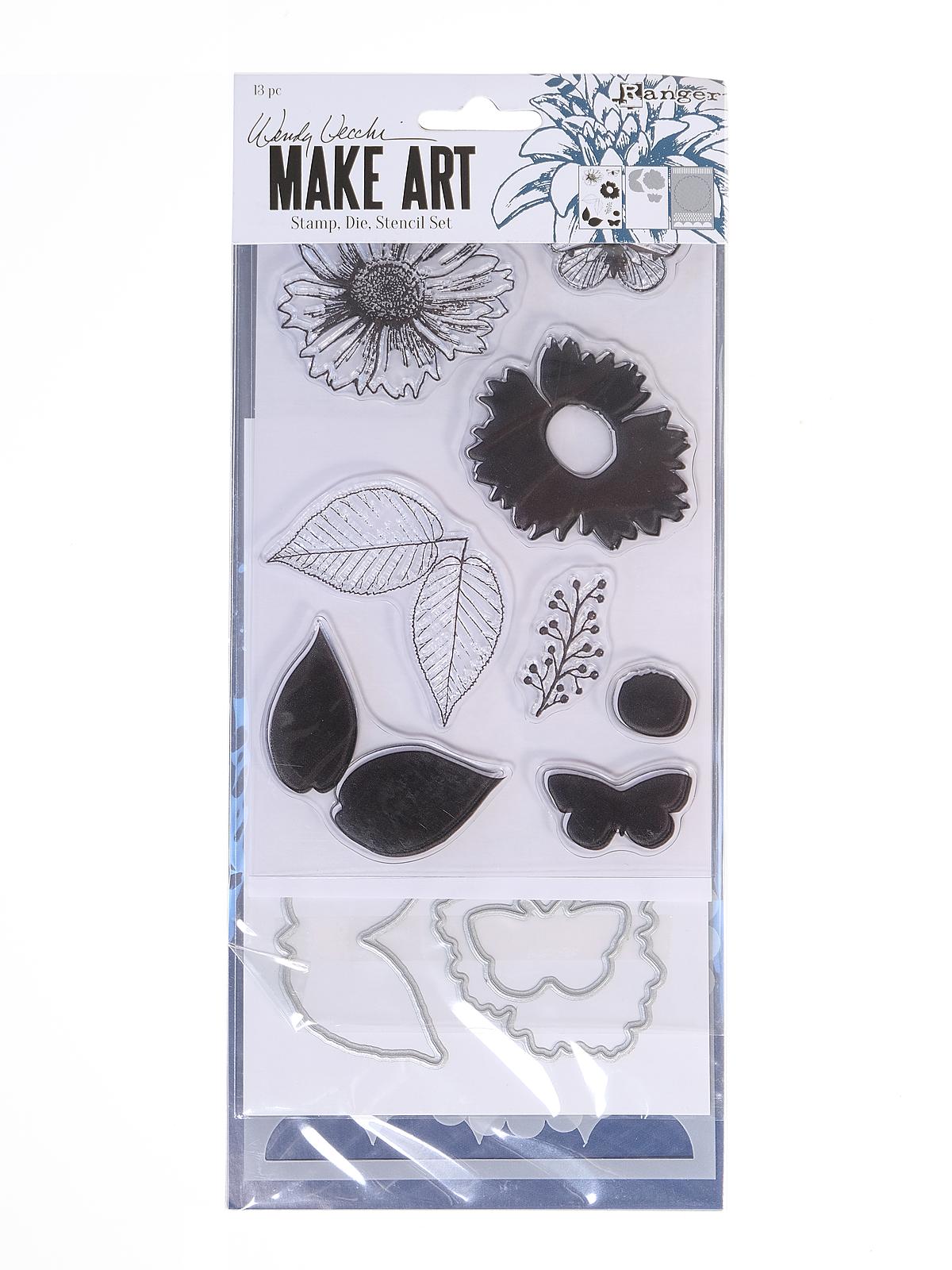Wendy Vecchi MAKE ART Stamp, Die, Stencil Sets country flowers