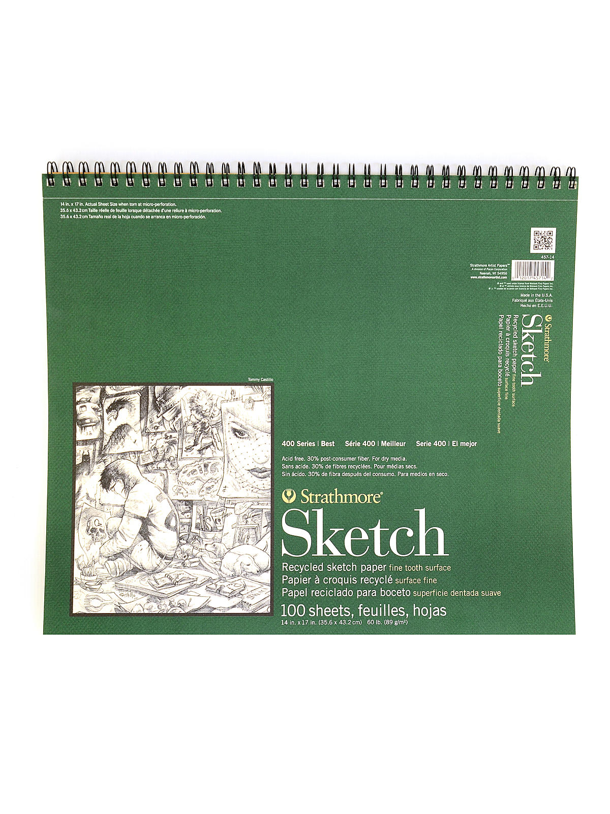Series 400 Premium Recycled Sketch Pads 14 In. X 17 In. 100 Sheets
