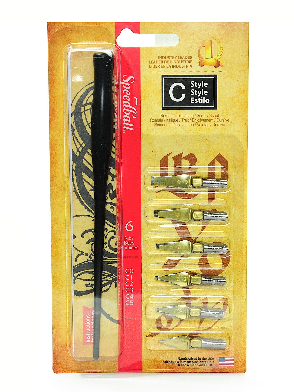 Flat Pen Nibs assorted set of 6
