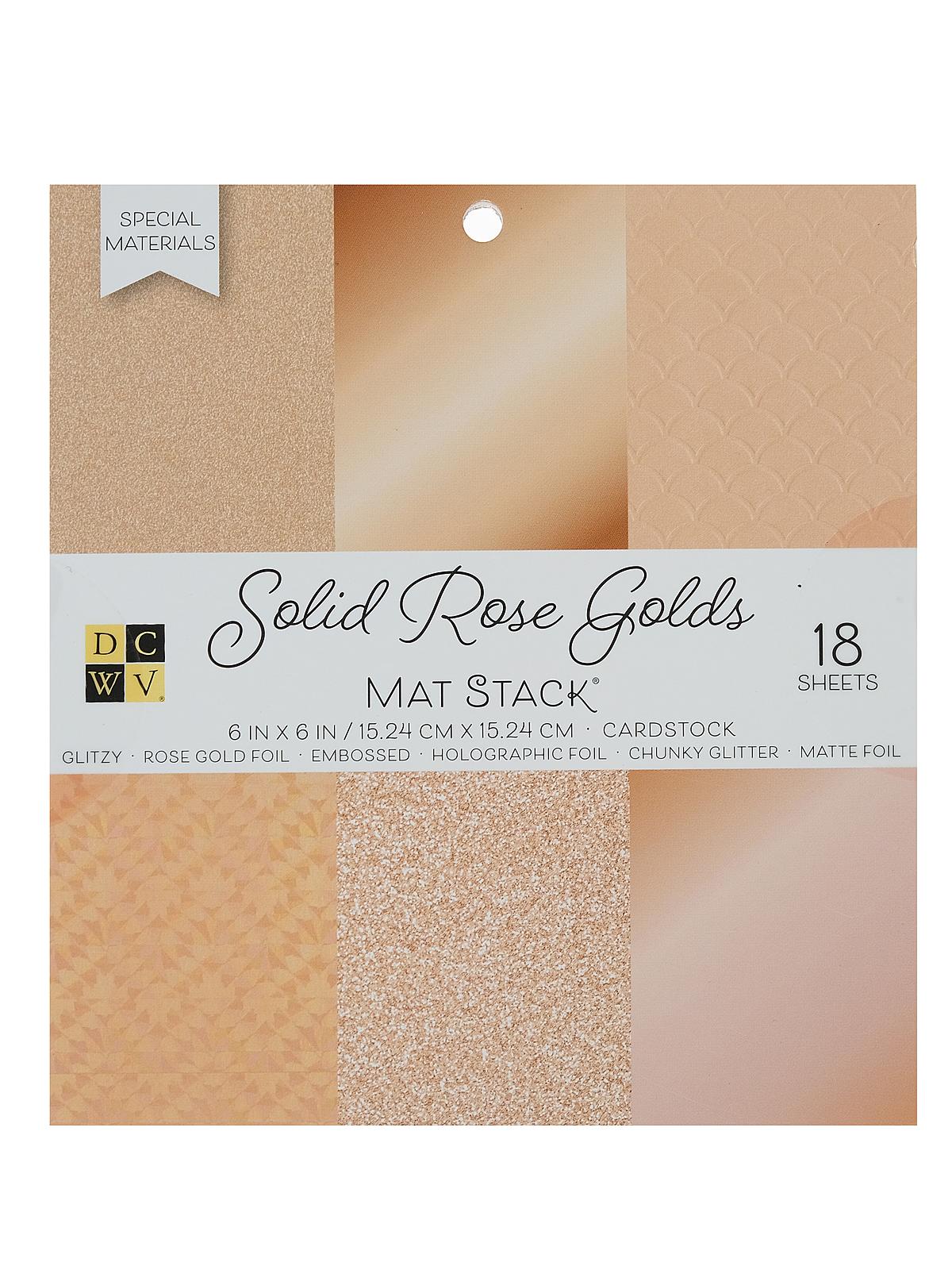 Cardstock Stacks 6 in. x 6 in. solid rose golds 18 sheets
