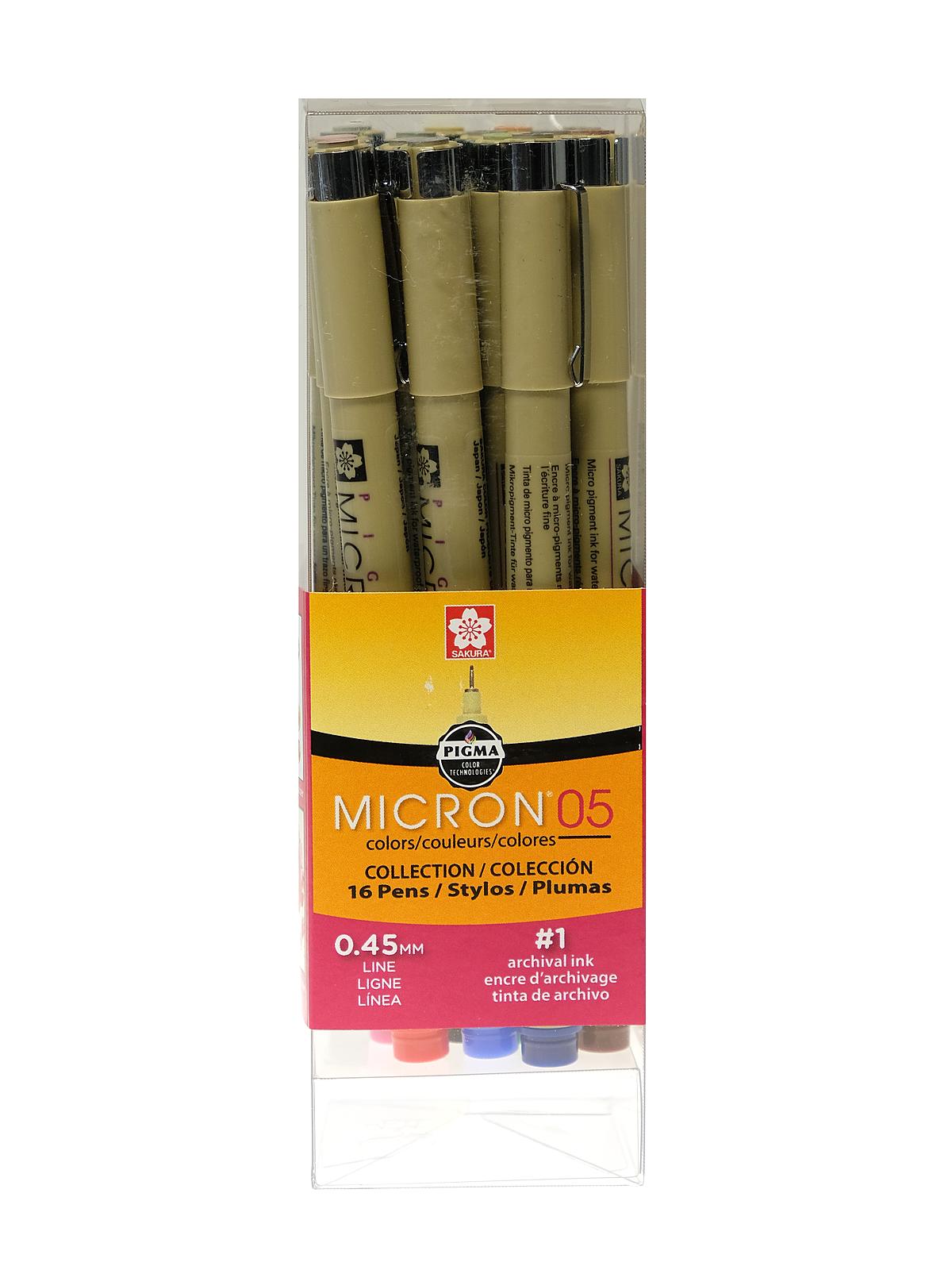 Pigma Pen Sets micron colors set of 16