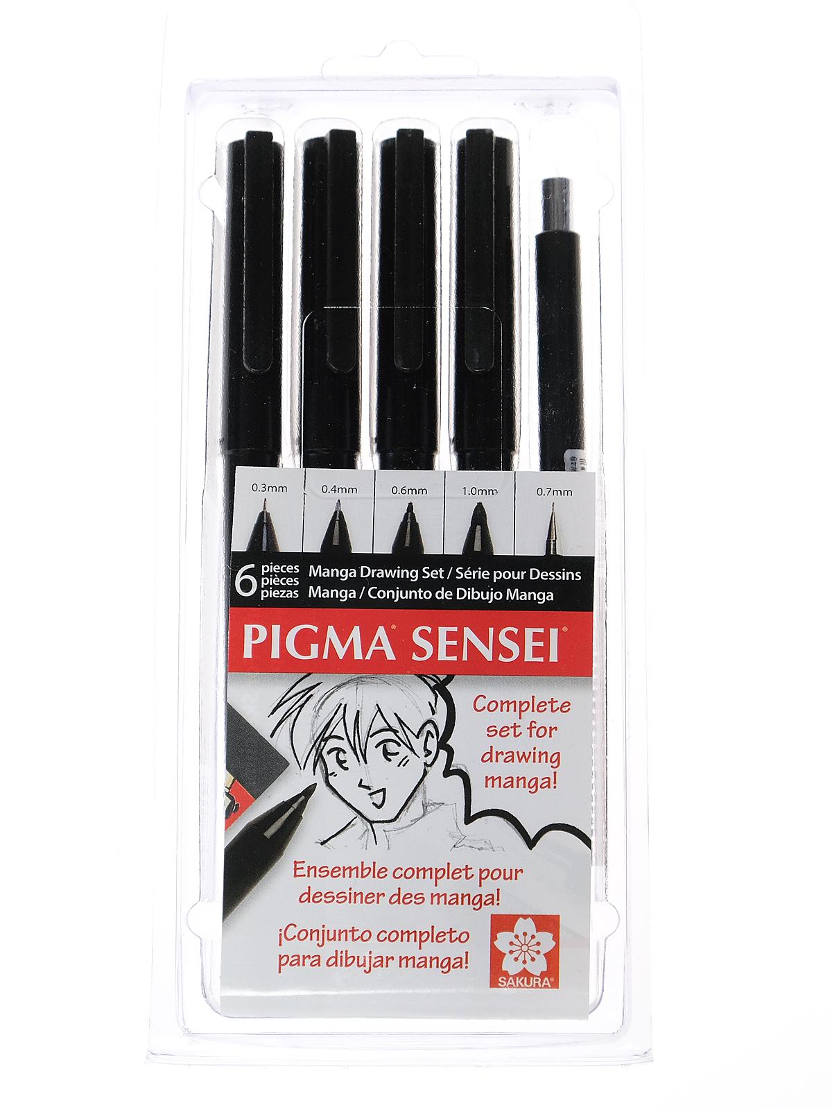 Pigma Sensei Manga 6 Piece Drawing Kit each