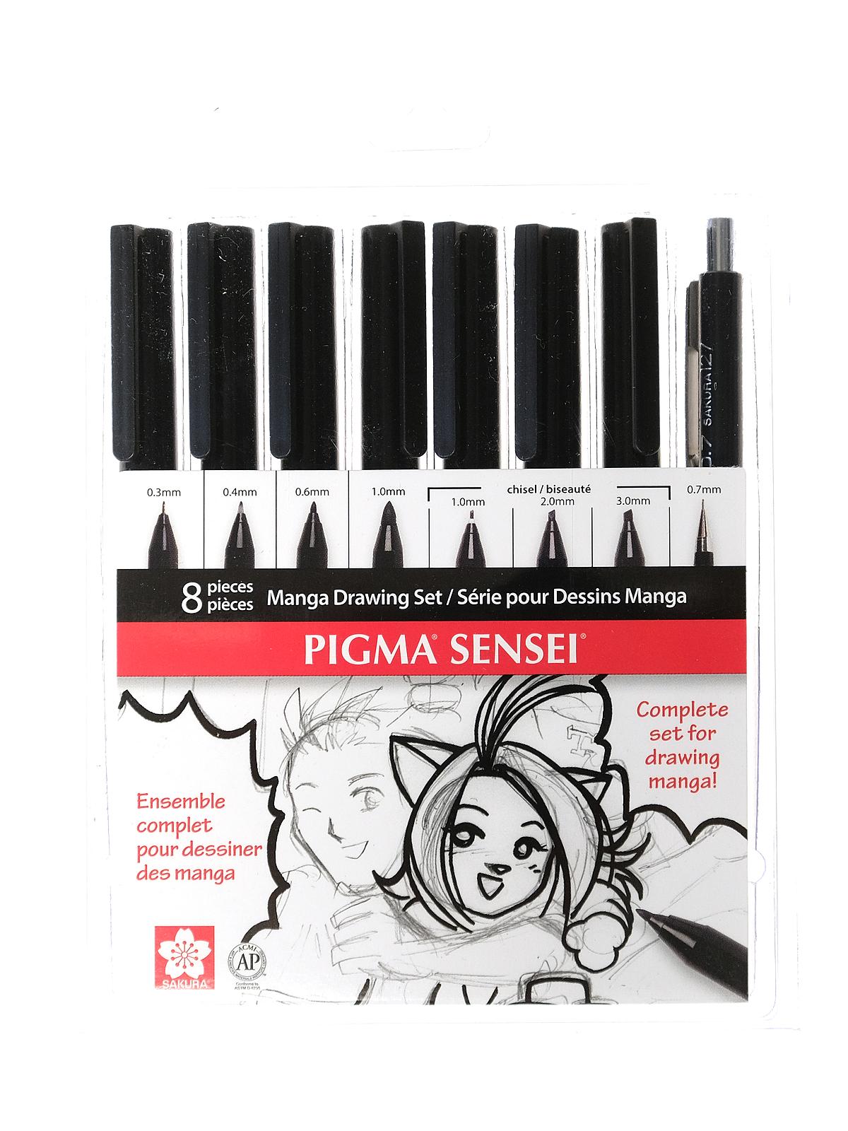 Pigma Sensei Manga Drawing Kit set of 8