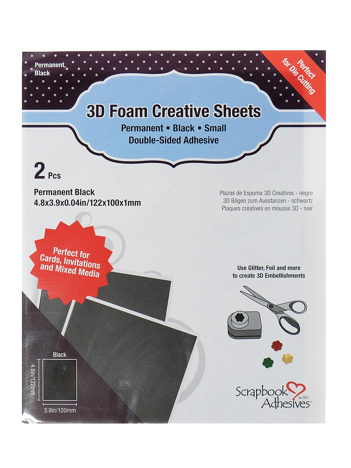 3D Foam Creative Sheets black small
