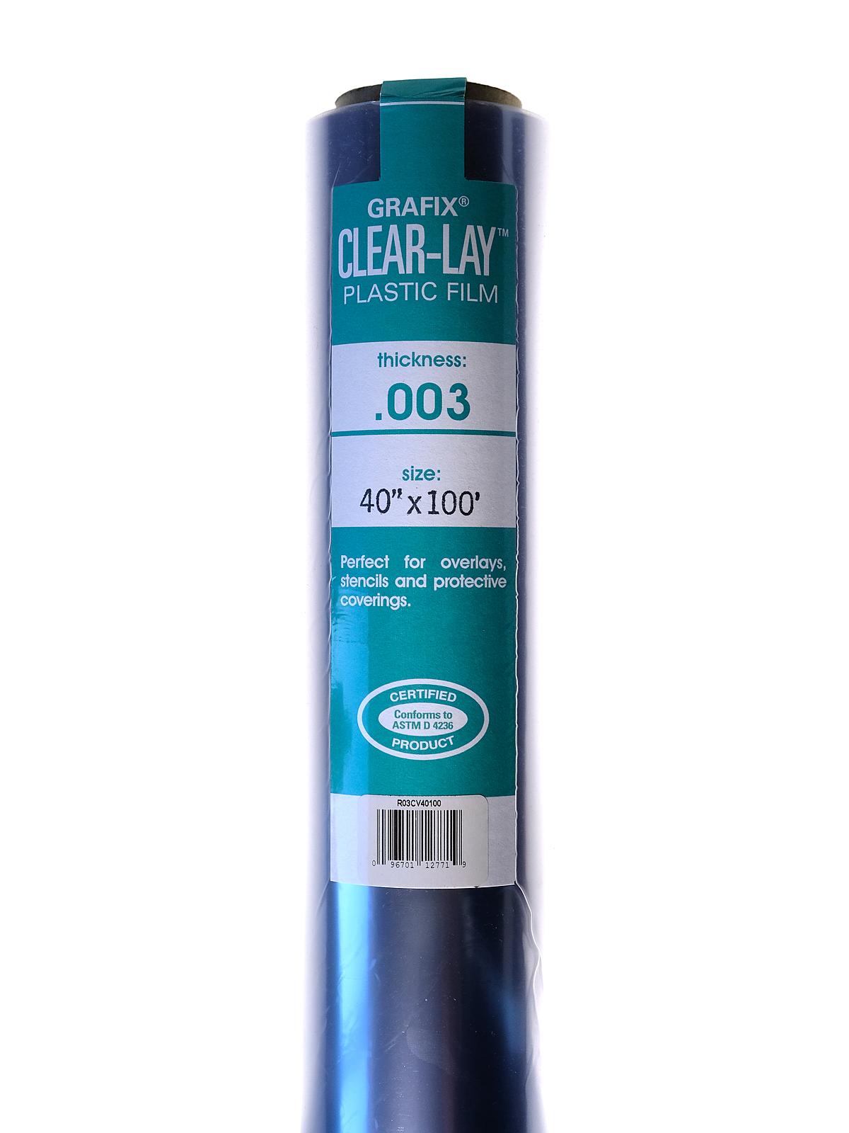 Clear-Lay Plastic Film 0.003 40 in. x 100 ft. roll