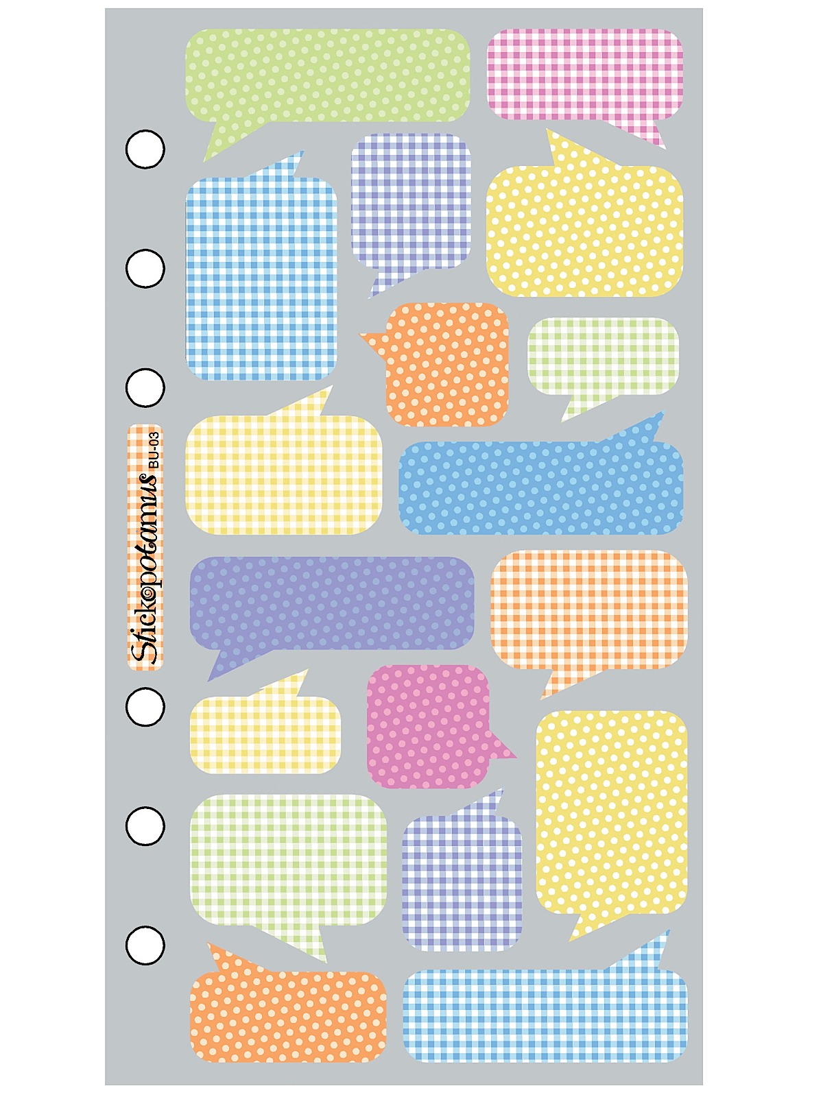Classic Stickers Pattern Captions 18 Pieces