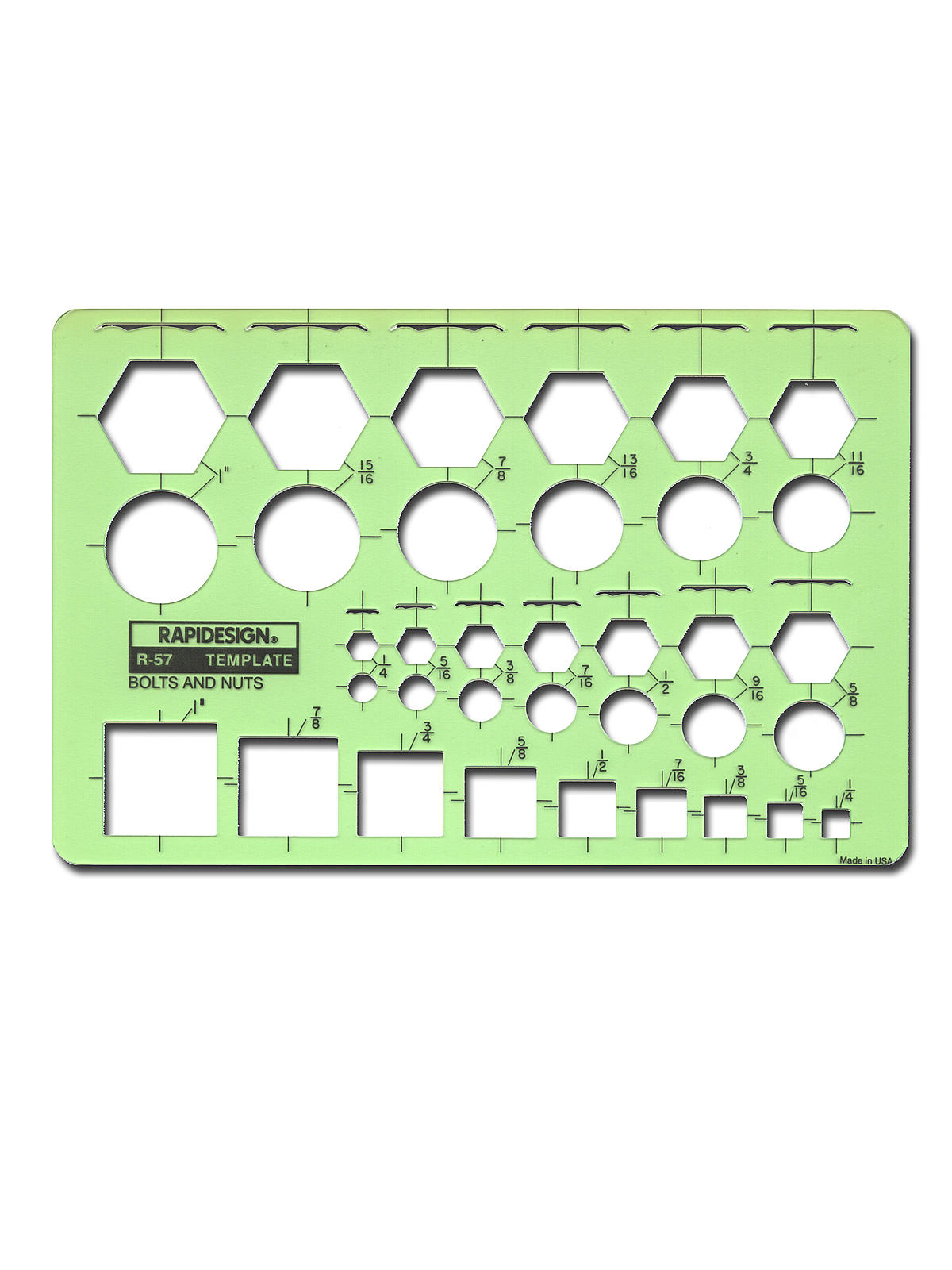 Architectural and Contractors Templates bolts and nuts 1 8 in. = 1 ft.