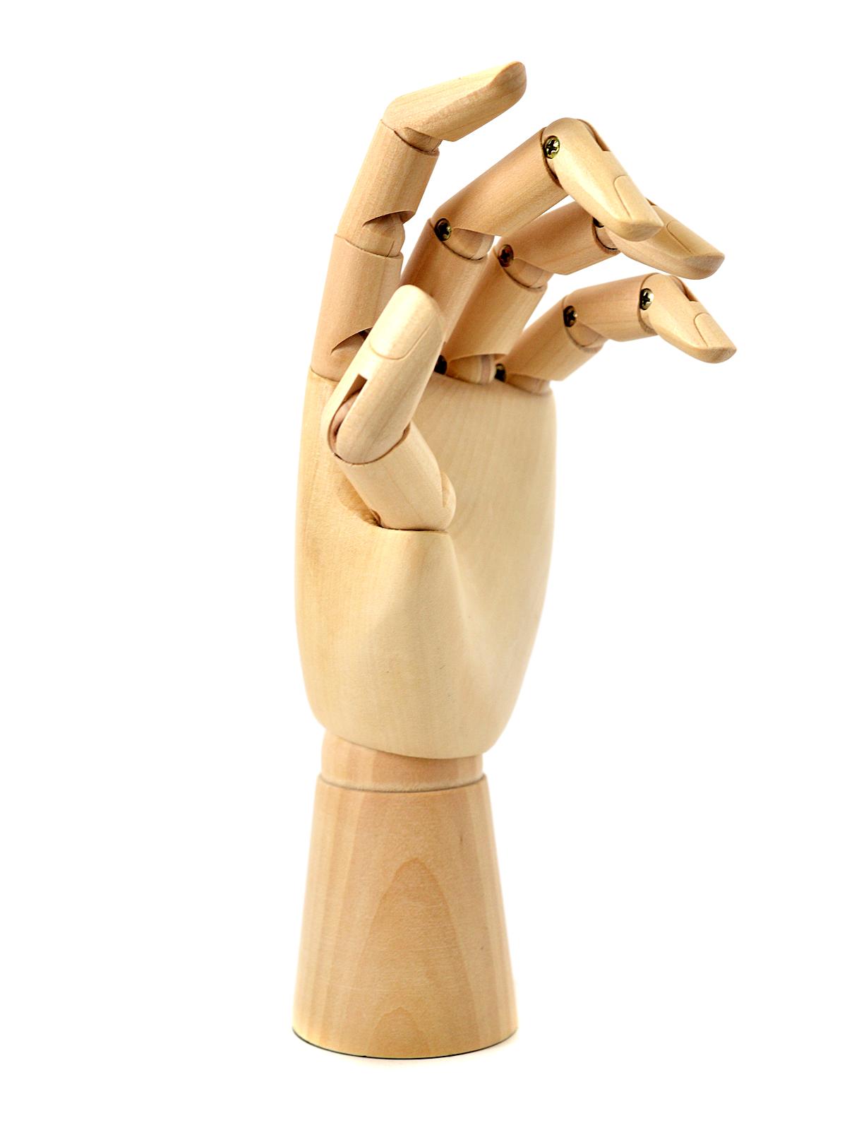 Wood Hand Manikins adult female left hand