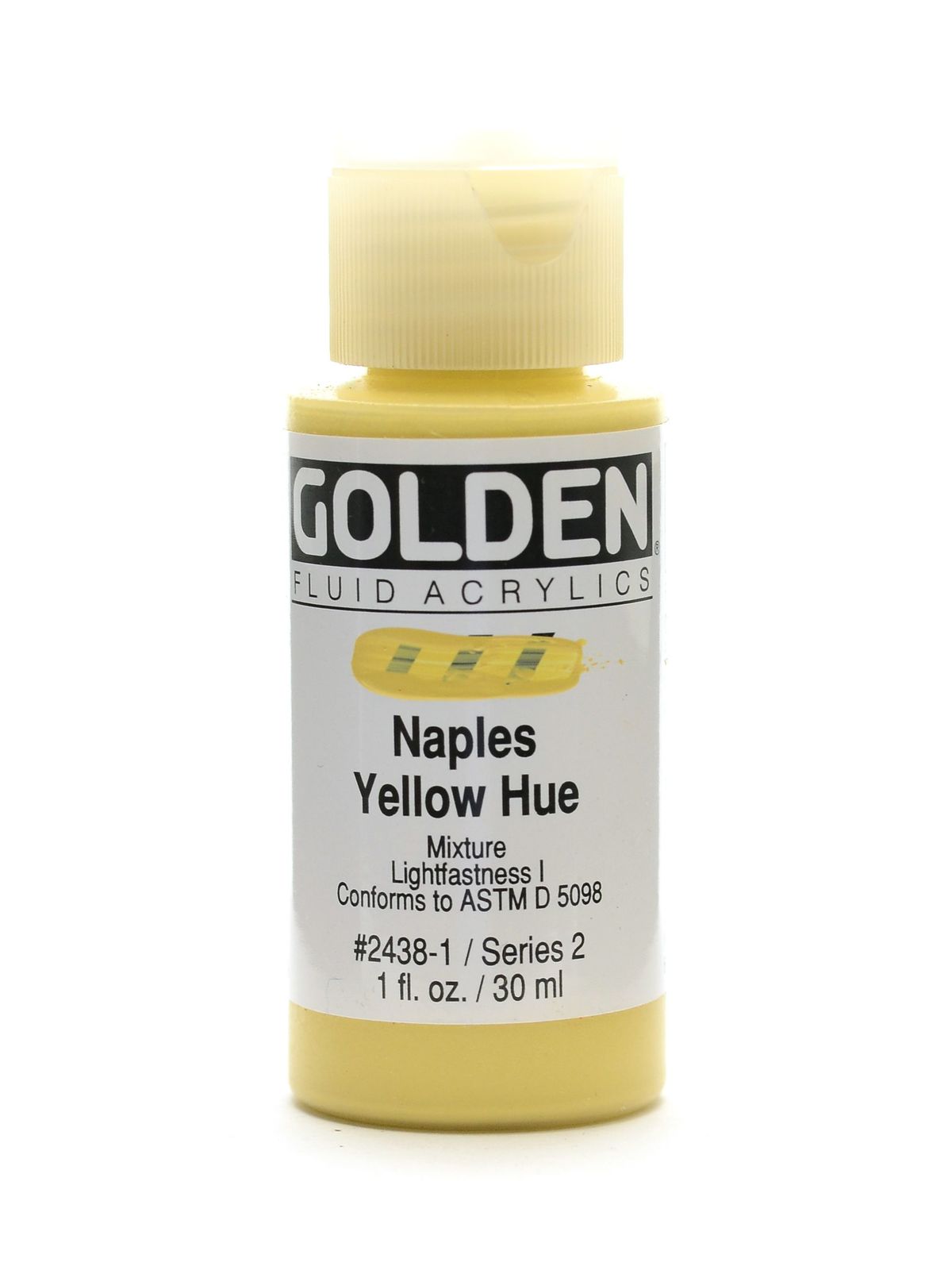 Fluid Acrylics historical naples yellow hue 1 oz.