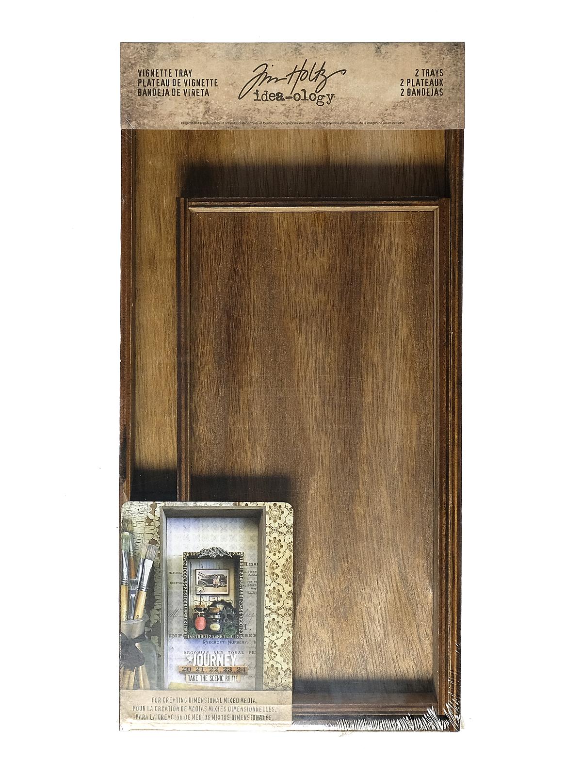 Idea-ology Structures vignette trays 9 in. x 4.75 in. and 6 in. x 12 in. set of 2