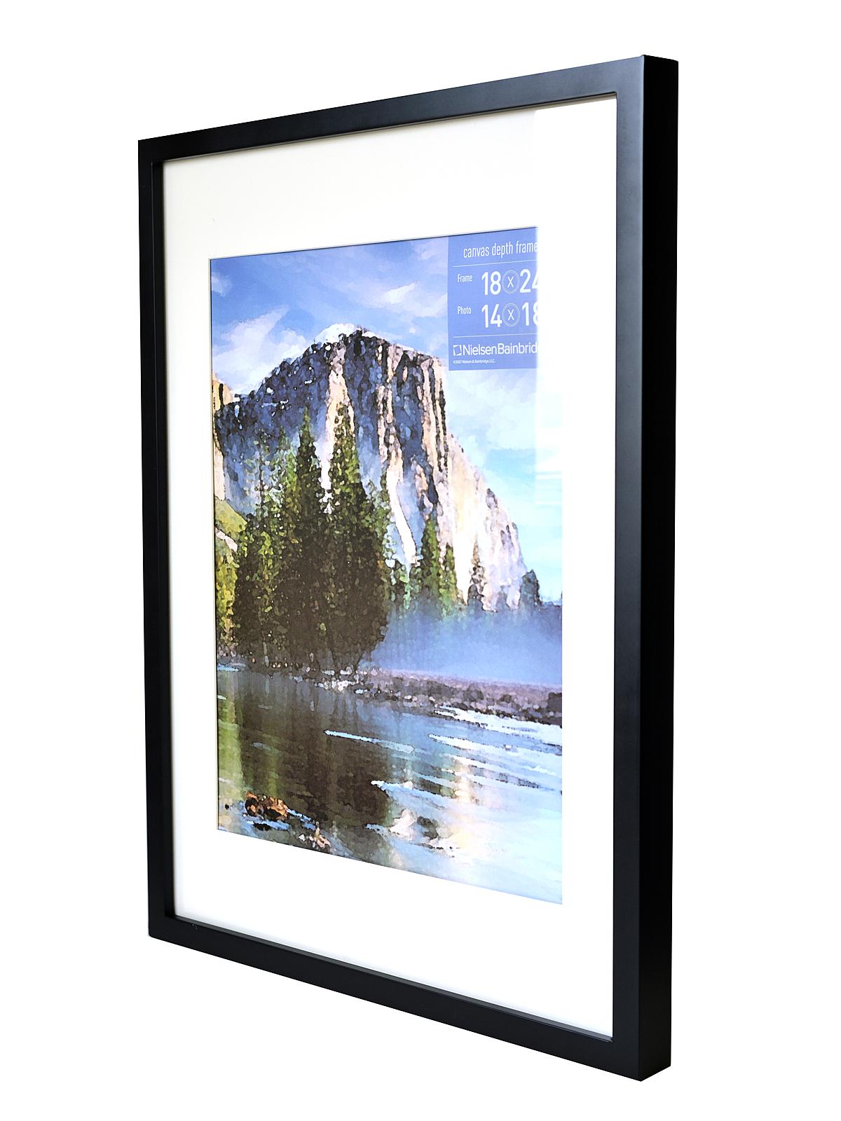 Gallery Wood Frames for Canvas 18 in. x 24 in. black 14 in. x 18 in. opening
