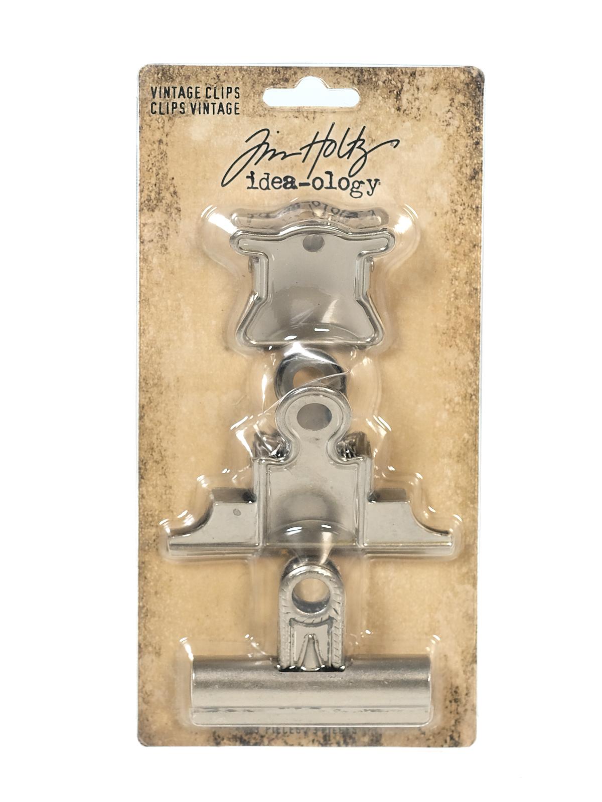 Idea-ology Fasteners 3 pieces vintage clips antique nickel finish