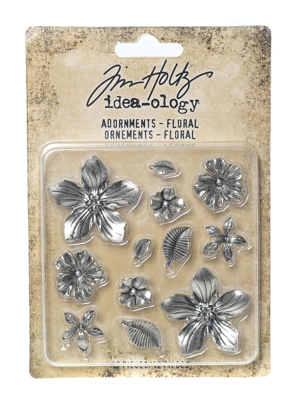 Idea-ology Findings floral adorments antique nickel finish 12 pieces
