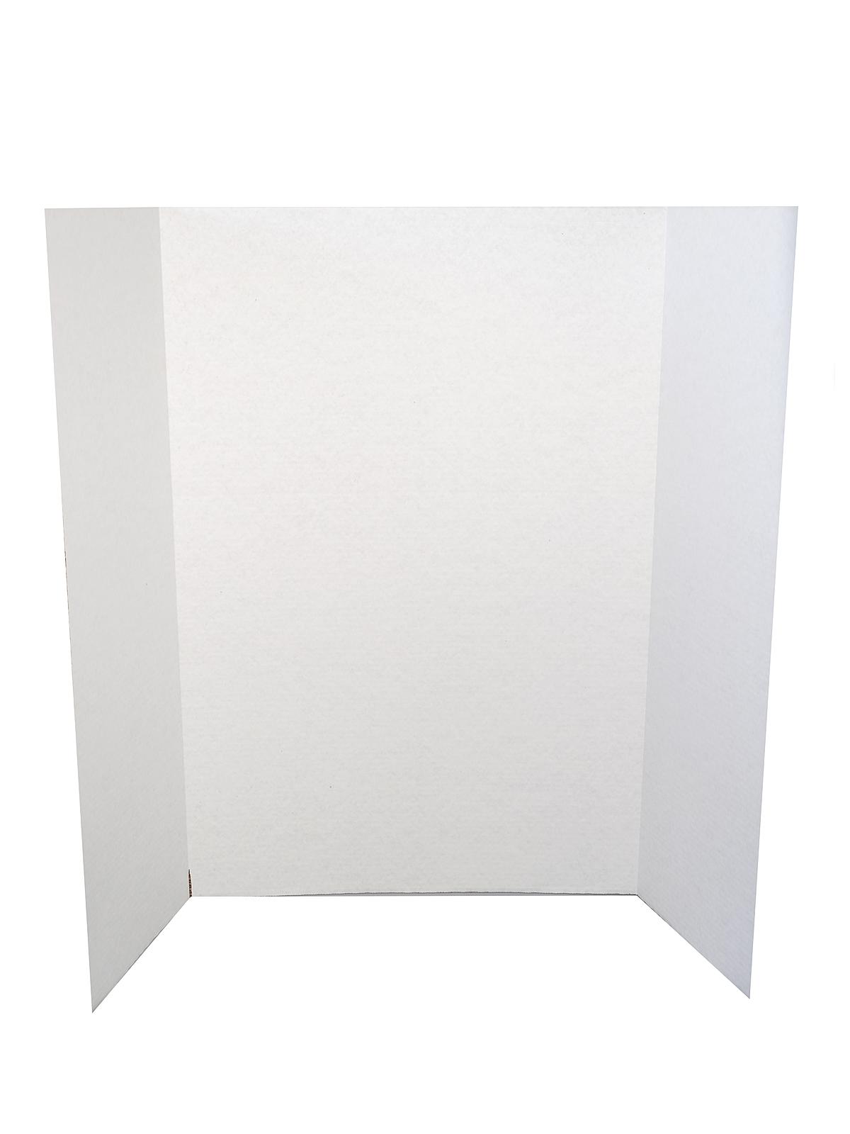 Tri-Fold Presentation Boards single ply corrugated white 36 in. x 48 in.