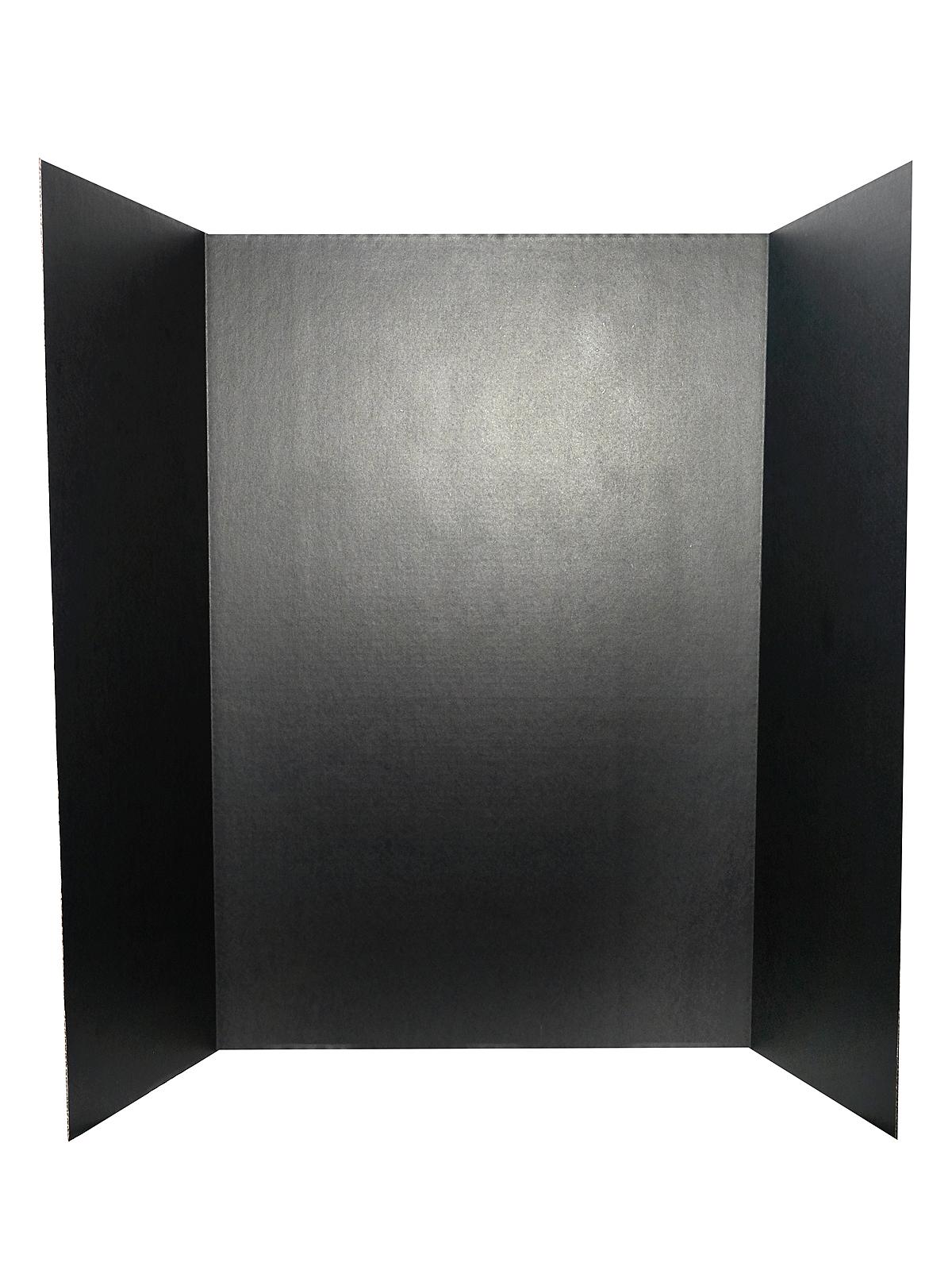 Tri-Fold Presentation Boards single ply corrugated black 36 in. x 48 in.