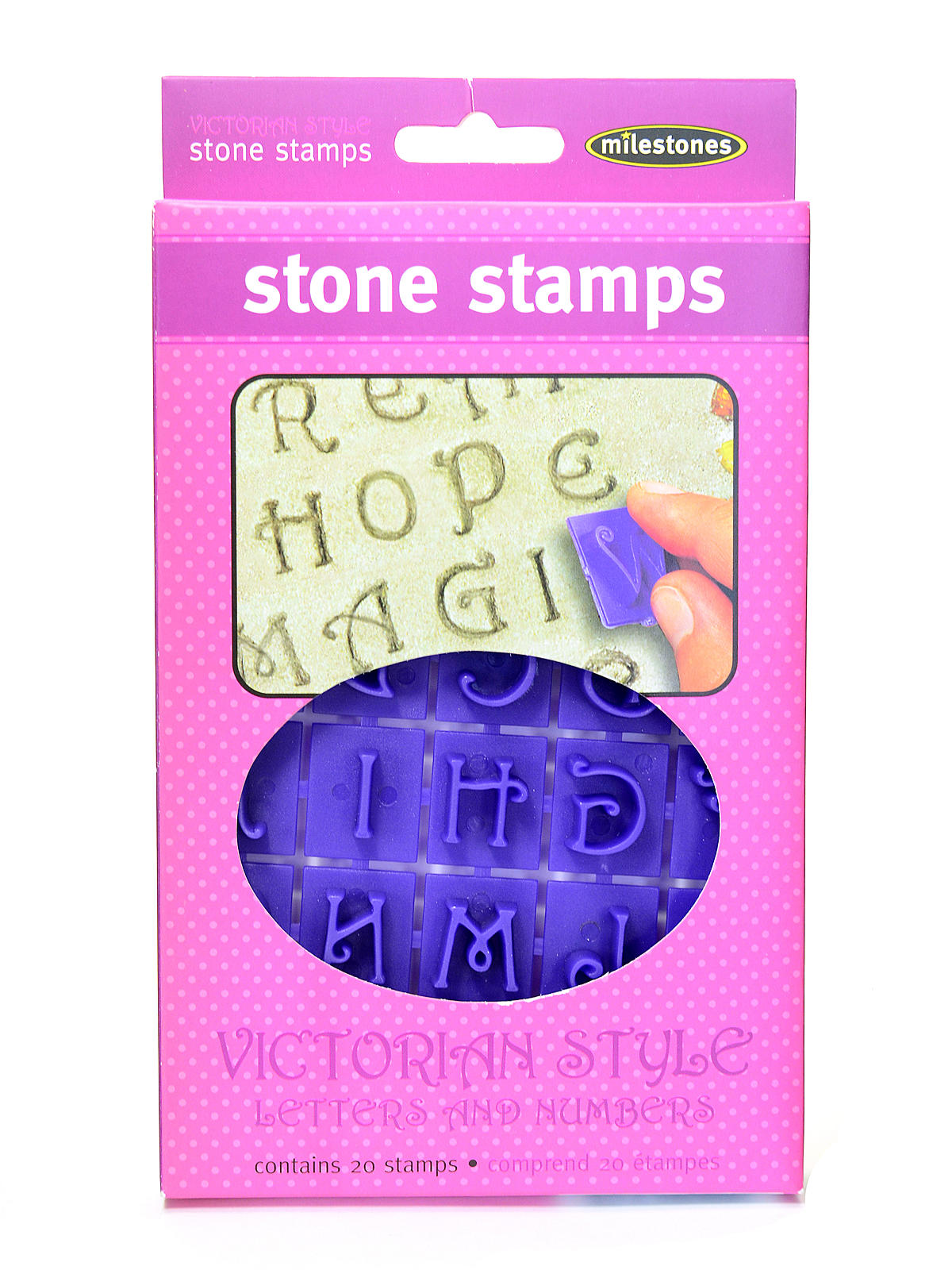 Stone Stamps Victorian letters and numbers