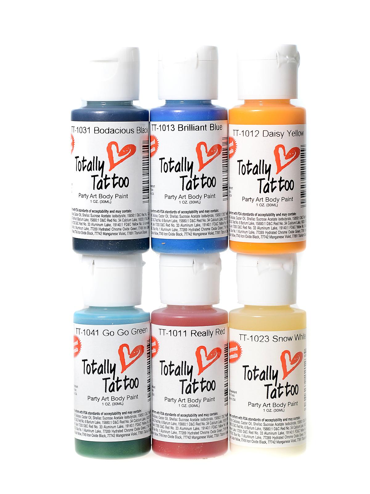 Totally Tattoo System Starter Primary Set Assorted Set Of 6