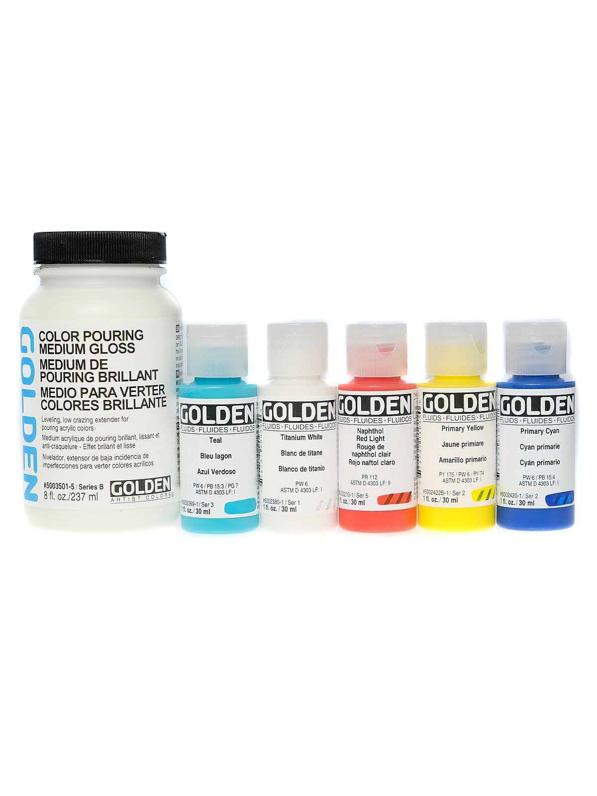 Color Pouring Medium Sets gloss