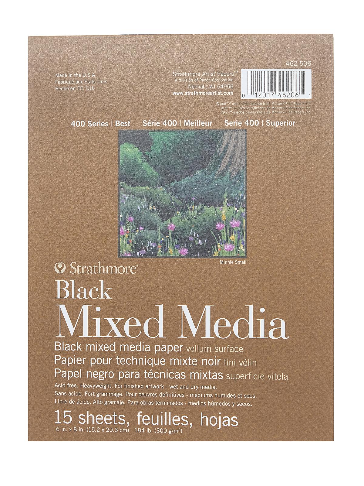 400 Series Toned Mixed Media Pad black 6 in. x 8 in. 15 sheets