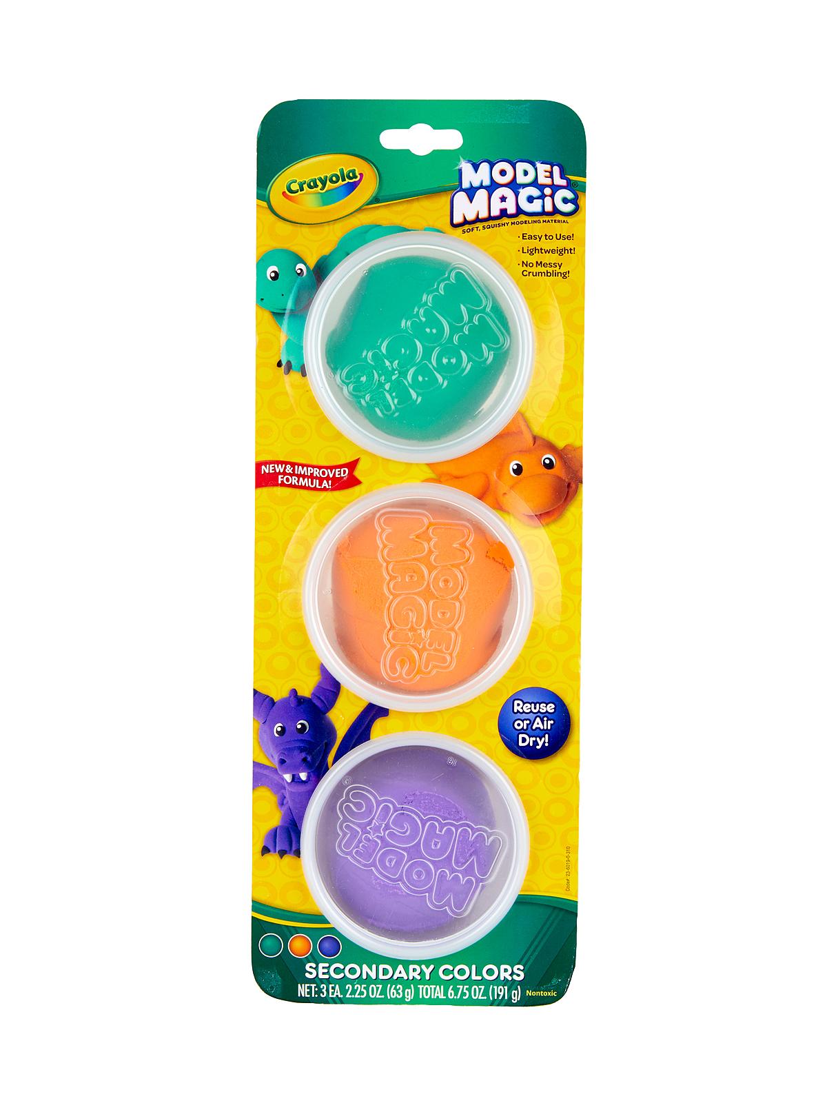 Model Magic secondary colors 2.25 oz. pack of 3 resealable tubs