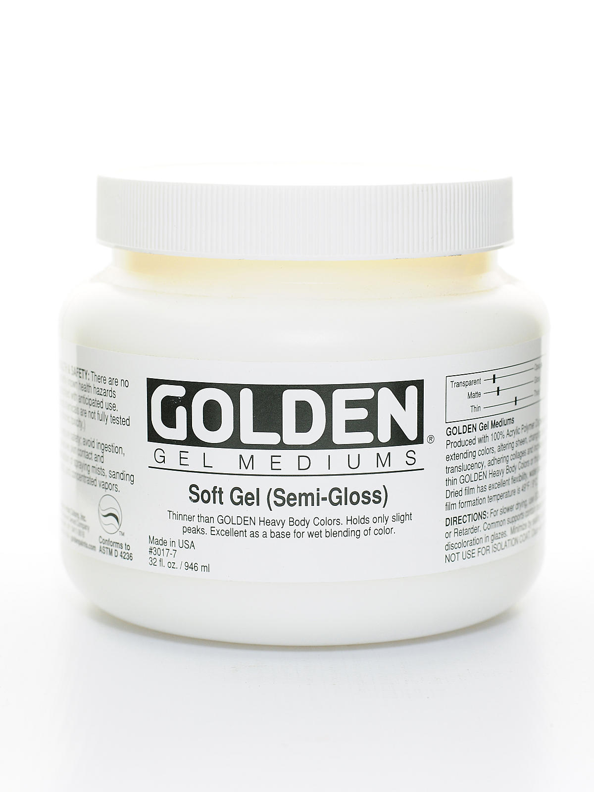 Gel Mediums Soft Semi-gloss 32 Oz.