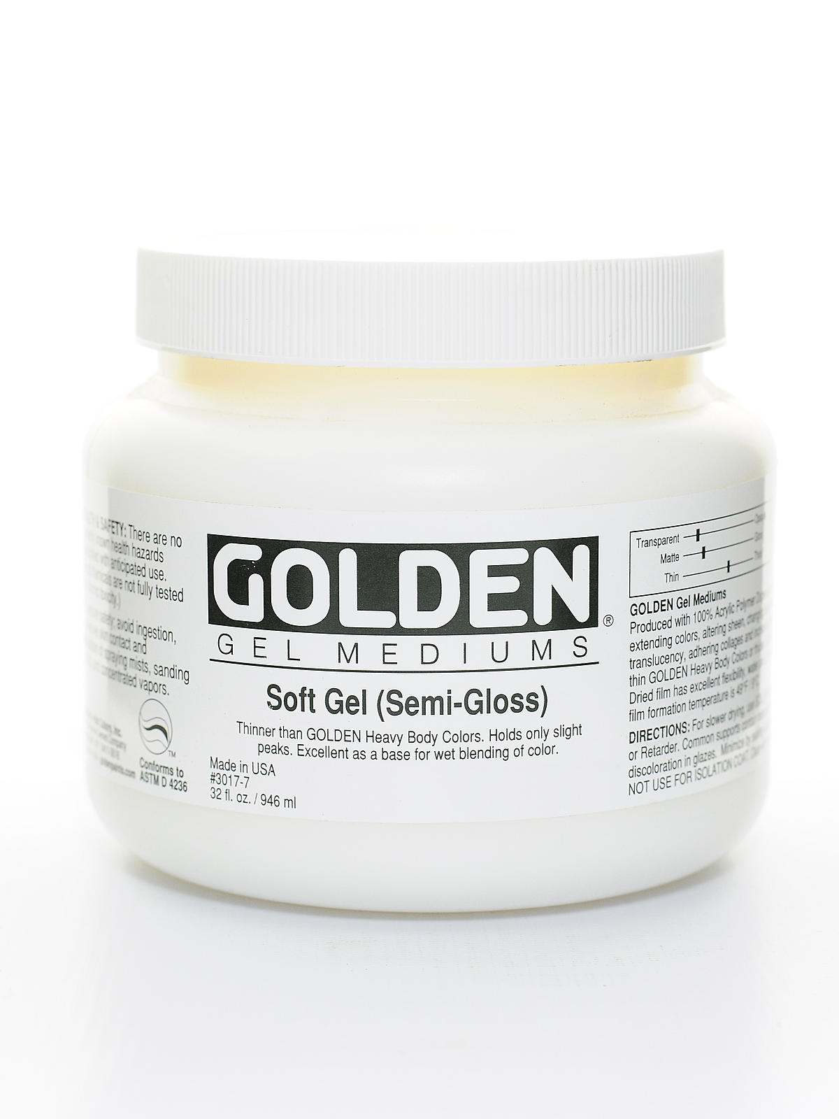Gel Mediums soft semi-gloss 32 oz.
