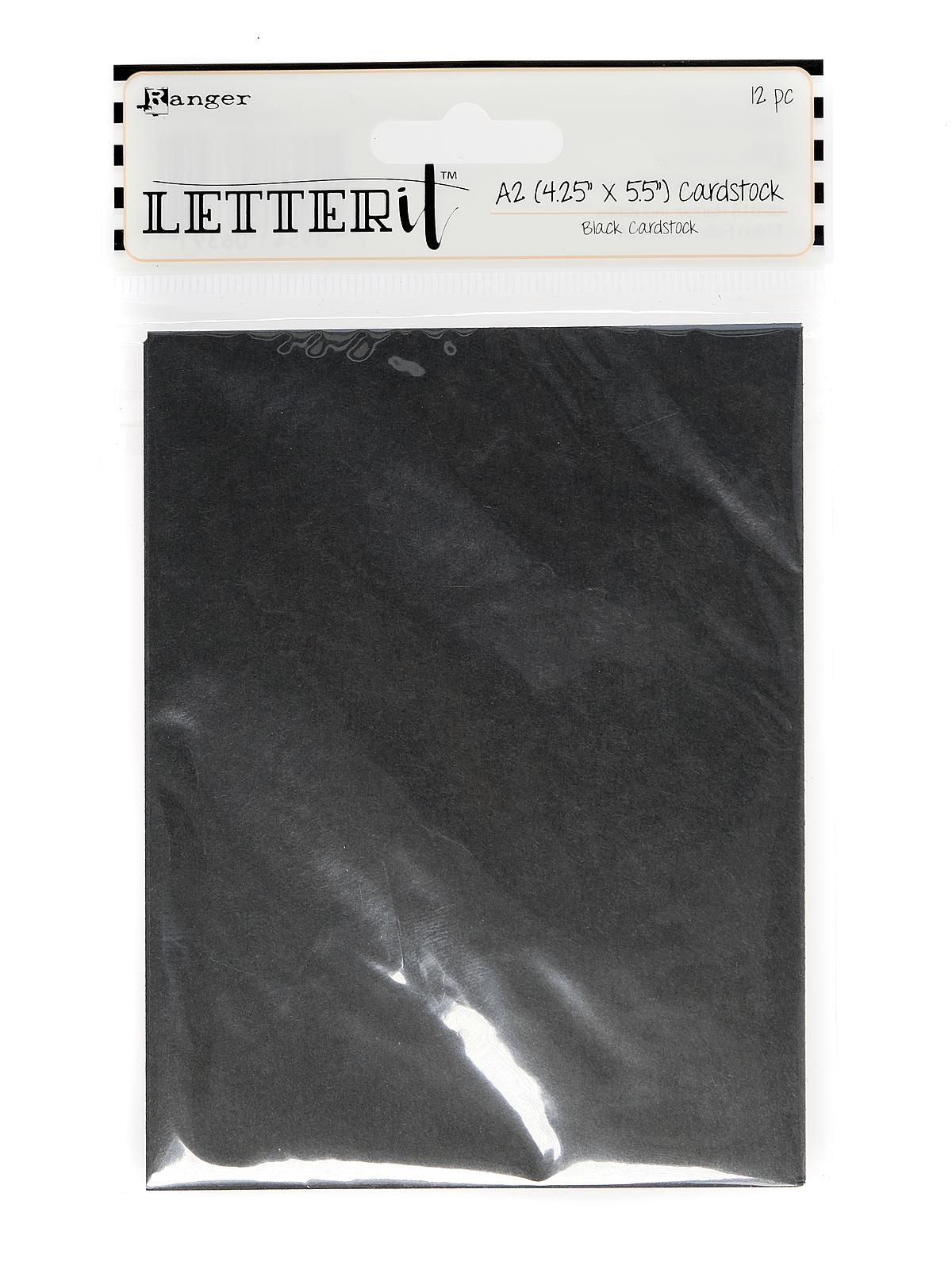 Letter It Surfaces cardstock black 4 1 4 in. x 5 1 2 in.