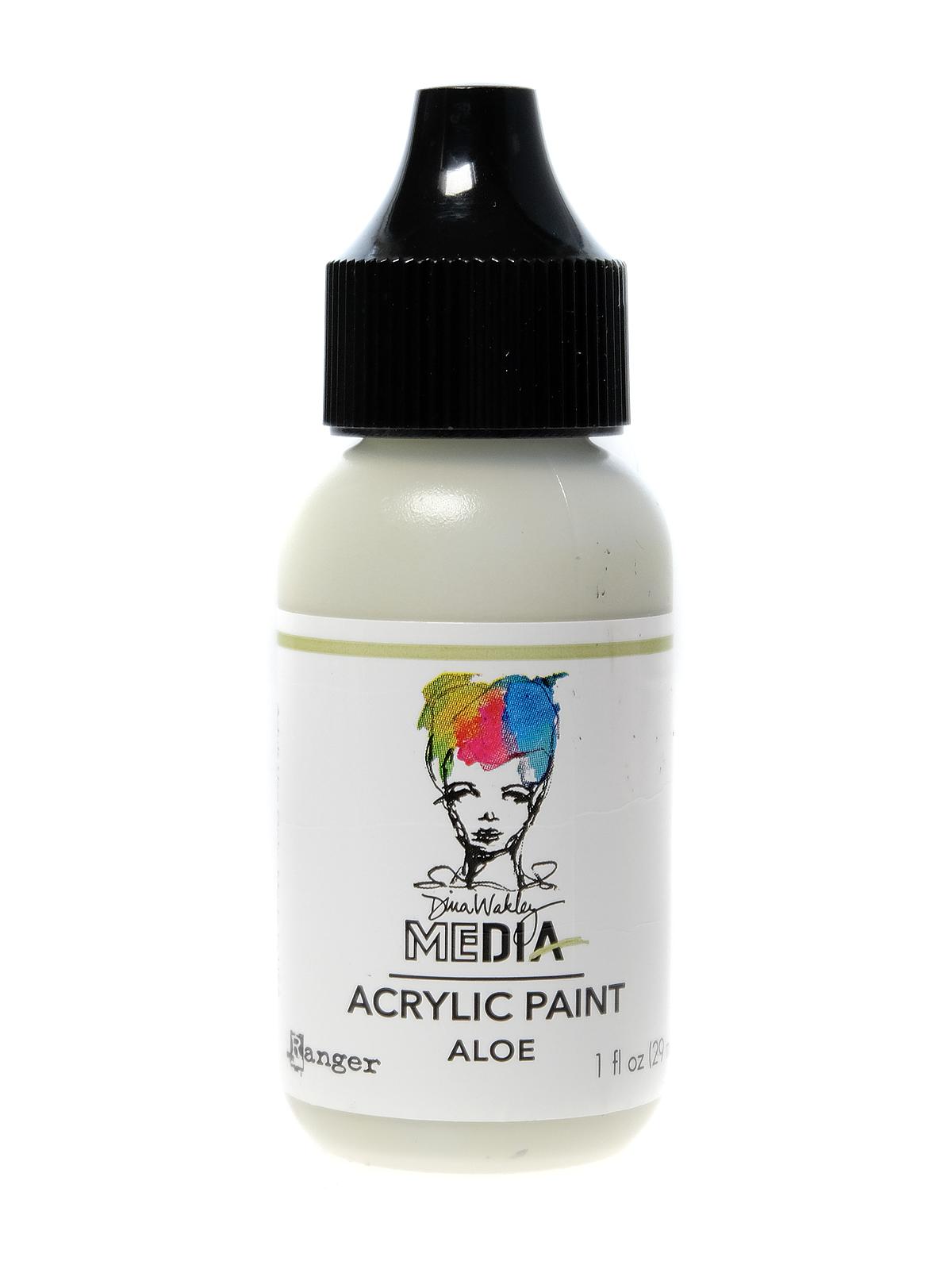 Dina Wakley Media Heavy Body Acrylic Paints 1 oz. bottle aloe