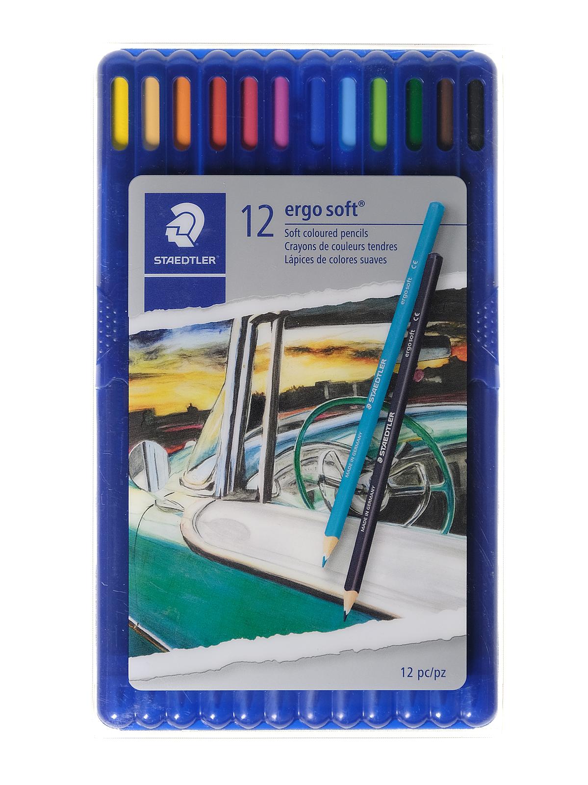 Ergosoft Colored Pencil Sets 3.0 Mm Set Of 12