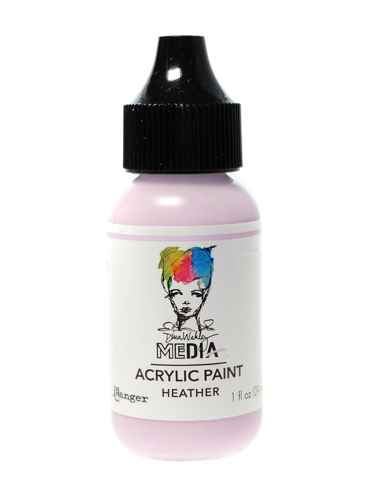 Dina Wakley Media Heavy Body Acrylic Paints 1 oz. bottle heather