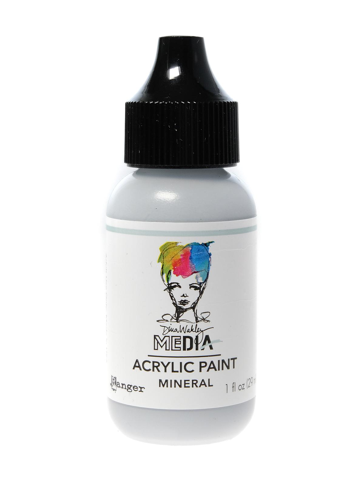 Dina Wakley Media Heavy Body Acrylic Paints 1 oz. bottle mineral