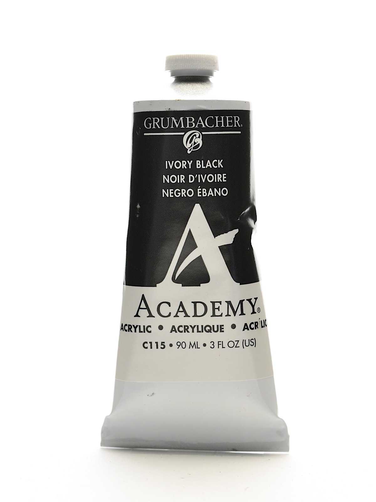 Academy Acrylic Colors ivory black 3 oz. (90 ml)
