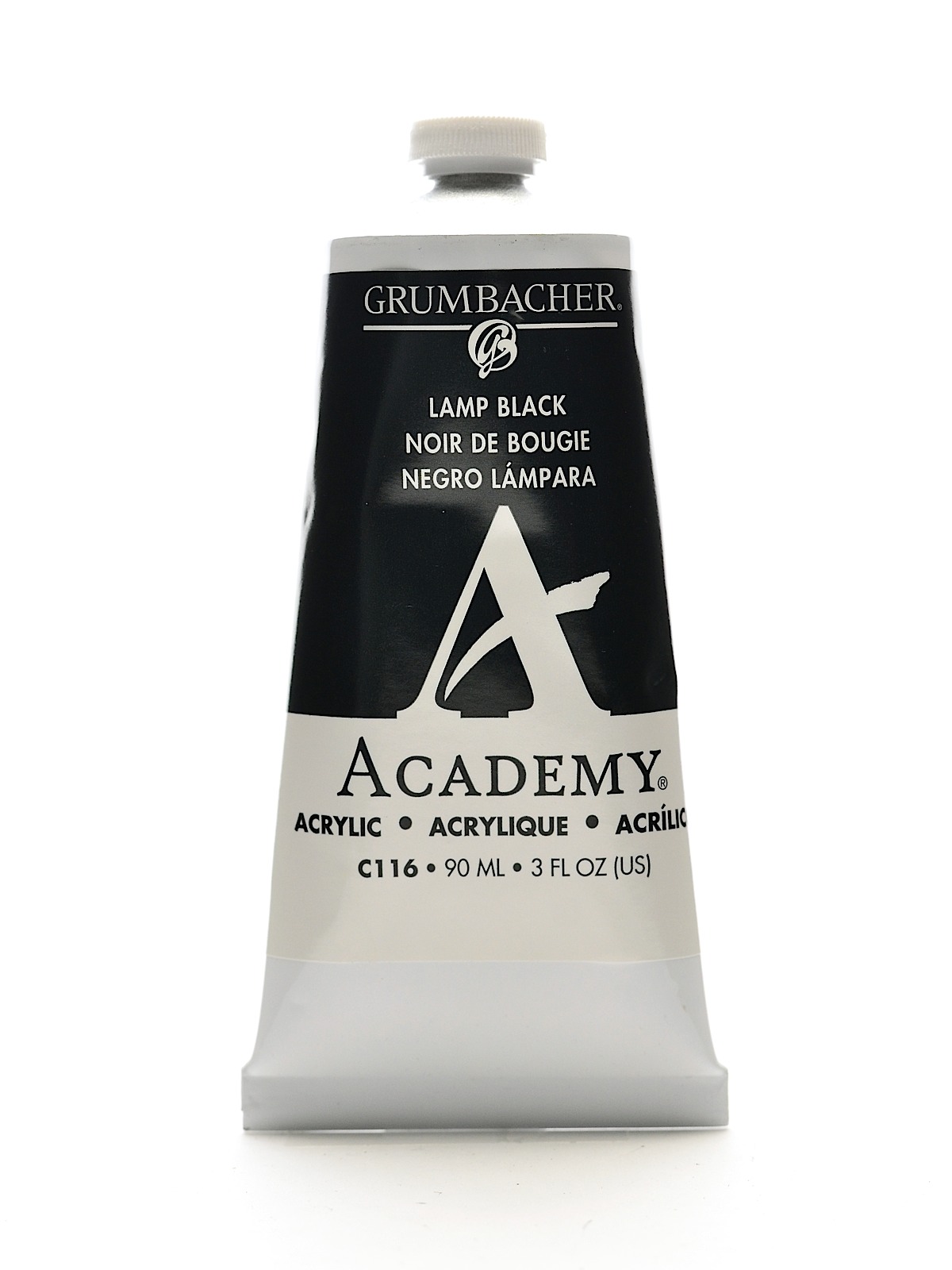 Academy Acrylic Colors lamp black 3 oz. (90 ml)
